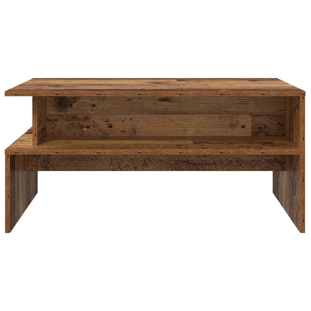 vidaXL Couchtisch mit Regal Sonstiges mit Speicher Altholz 90 x 55 x 42,5 cm Holzwerkstoff