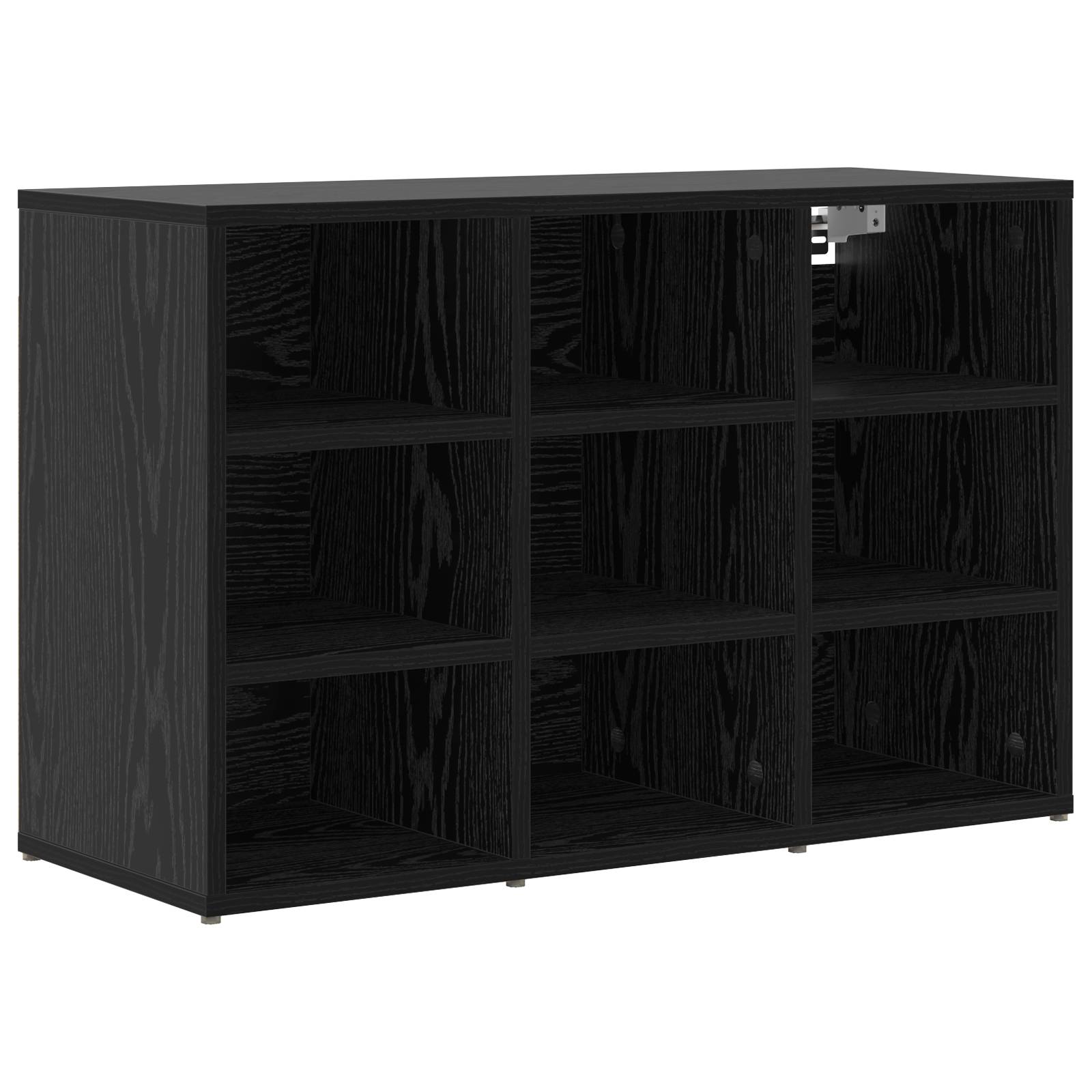 vidaXL Schuhschrank Schwarz Eiche 52,5 x 30 x 50 cm Holzwerkstoff