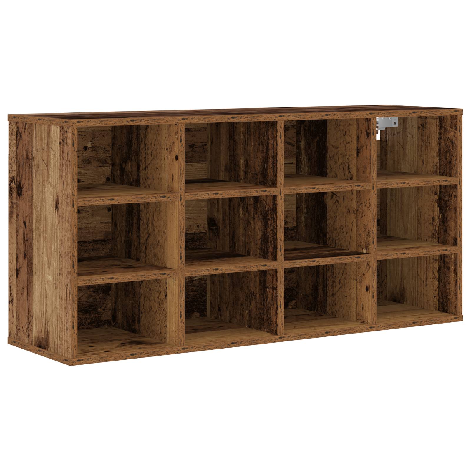 vidaXL Schuhschrank Altes Holz 52,5 x 30 x 50 cm Holzwerkstoff