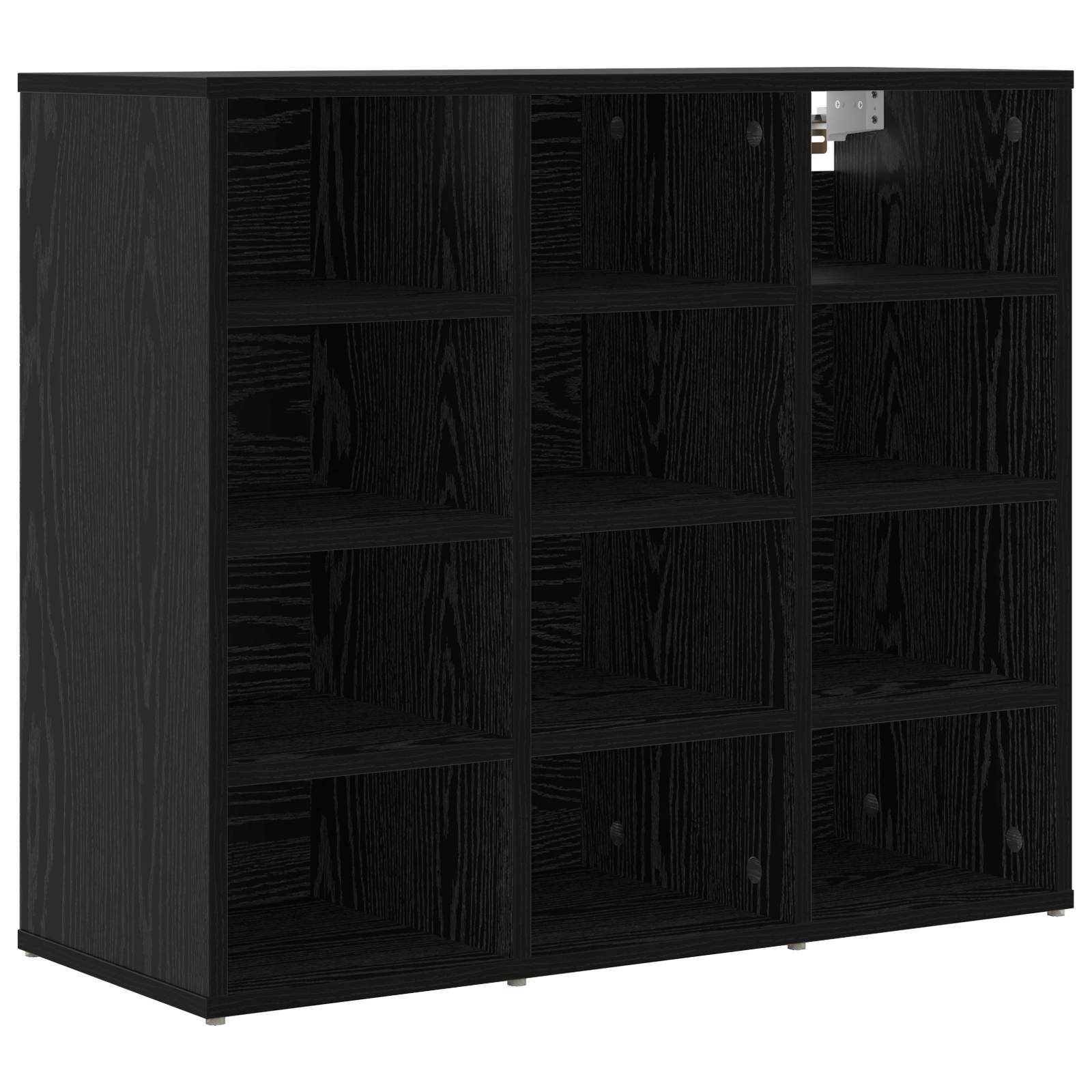 vidaXL Schuhschrank Schwarz Eiche 52,5 x 30 x 50 cm Holzwerkstoff