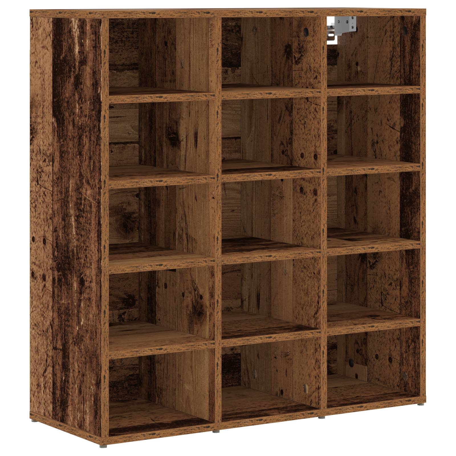 vidaXL Schuhschrank Altes Holz 52,5 x 30 x 50 cm Holzwerkstoff