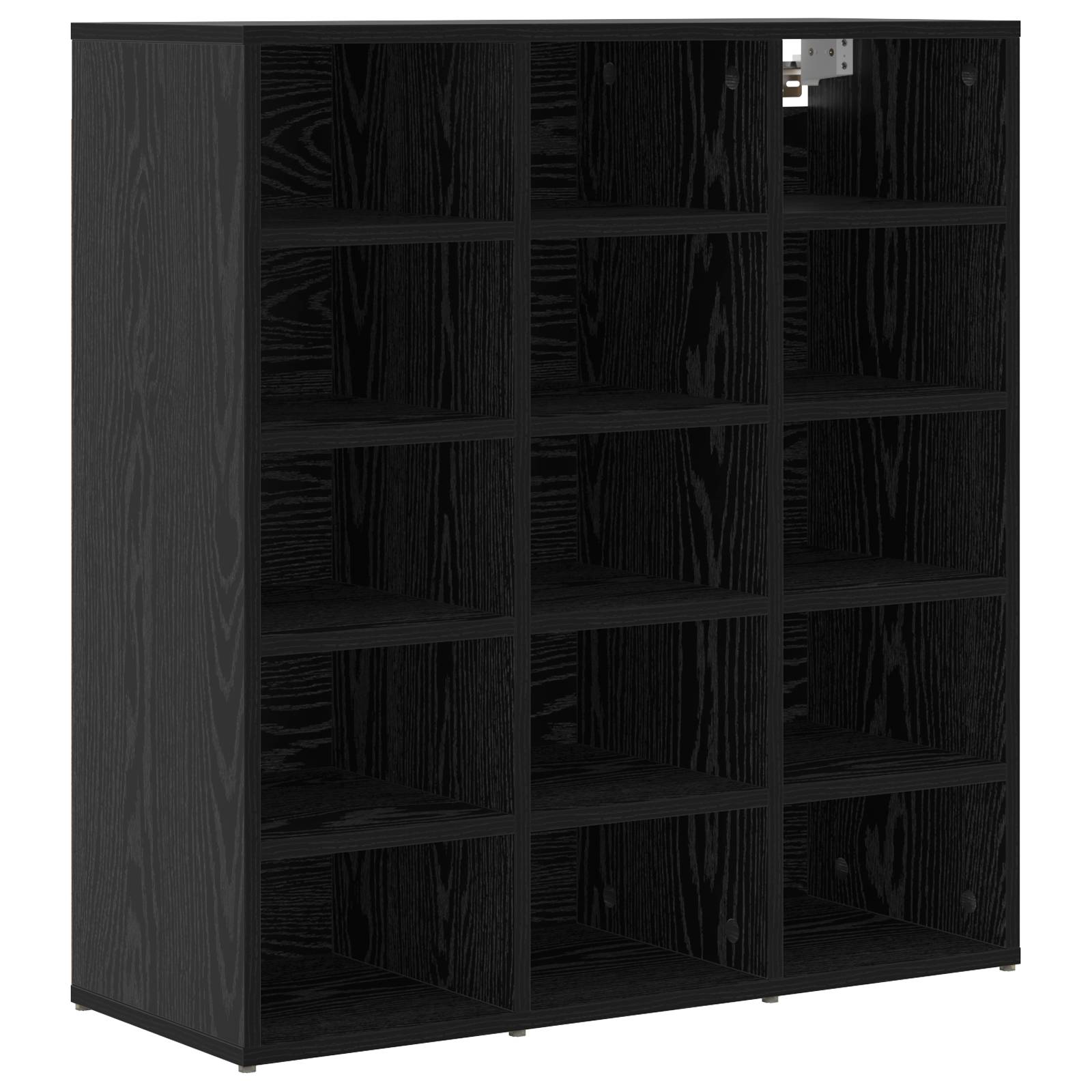 vidaXL Schuhschrank Schwarz Eiche 52,5 x 30 x 50 cm Holzwerkstoff