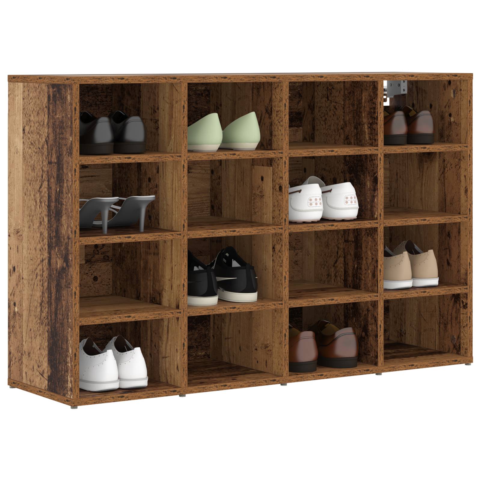 vidaXL Schuhschrank Altes Holz 103 x 30 x 67 cm Holzwerkstoff