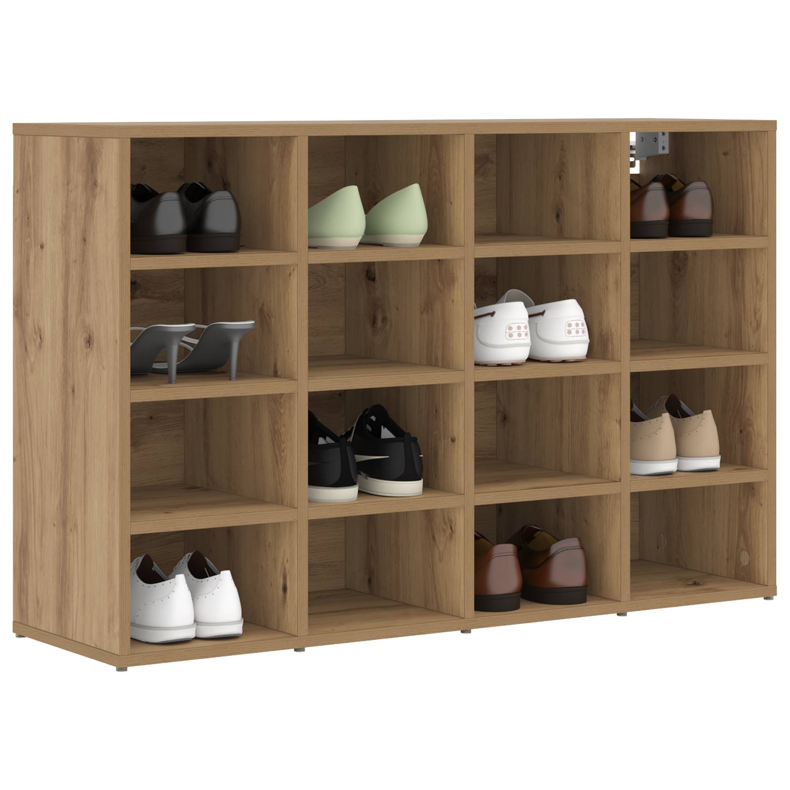 vidaXL Schuhschrank mit Regal mit Speicher Handwerklich gefertigter Eichenholz