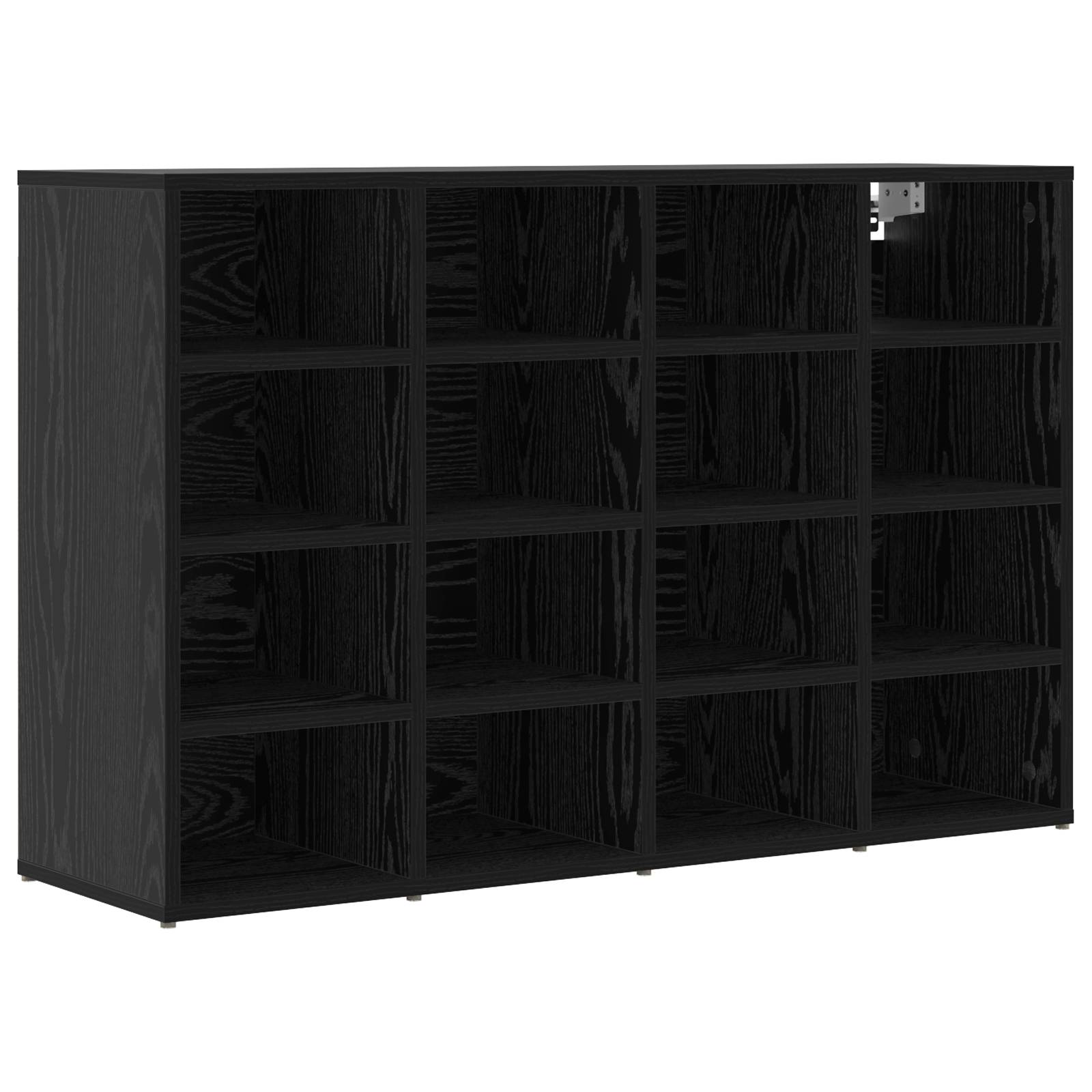 vidaXL Schuhschrank Schwarz Eiche 52,5 x 30 x 50 cm Holzwerkstoff