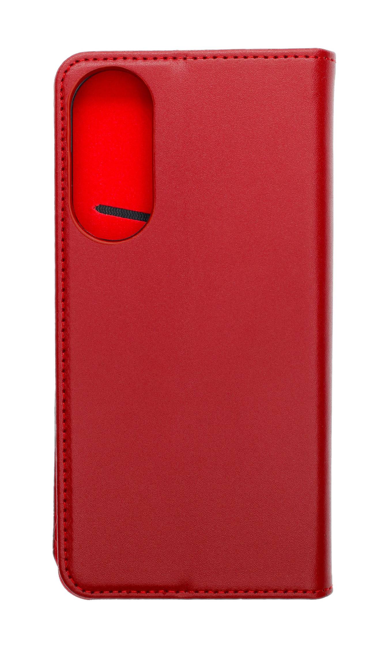 Echt Leder Bookcover Weinrot für Samsung Galaxy S25 Edge - Handytasche mit Kartenfach und Standfunktion