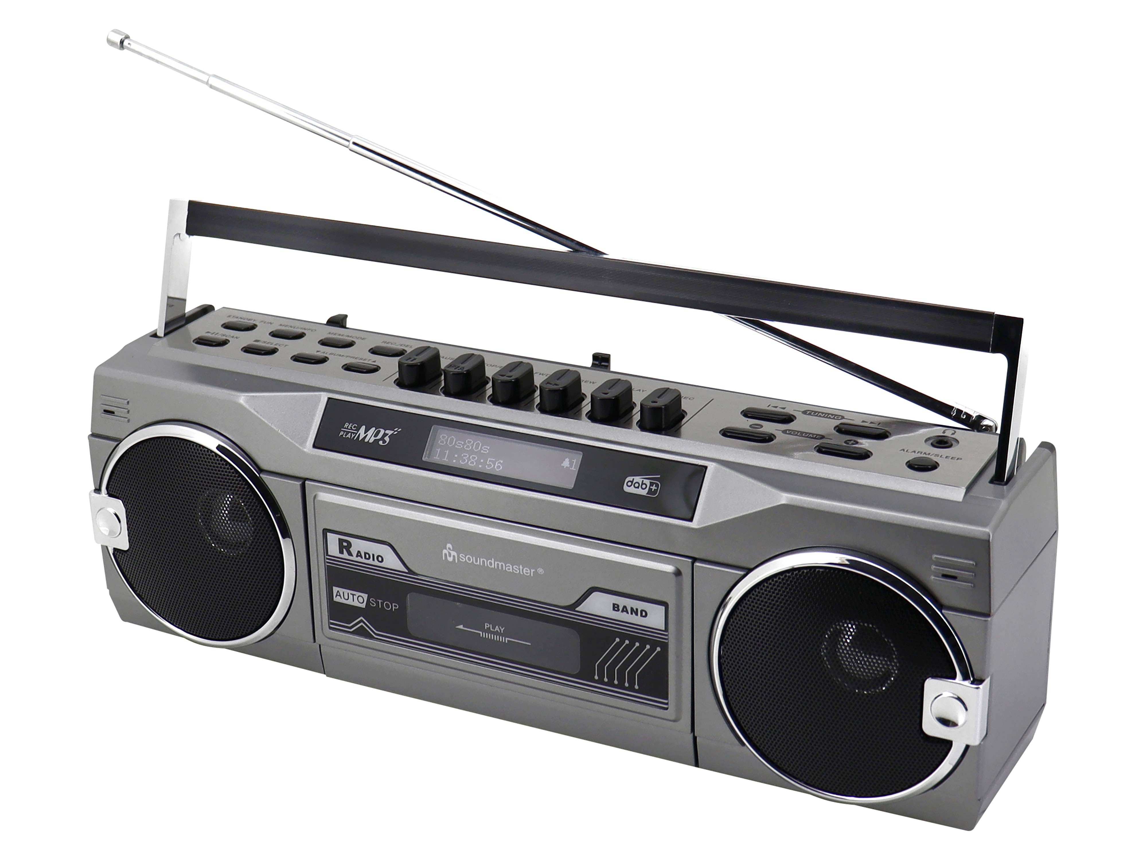 SOUNDMASTER DAB+/FM Retro Radiokassettenrekorder SRR80TI, USB/SD, BT