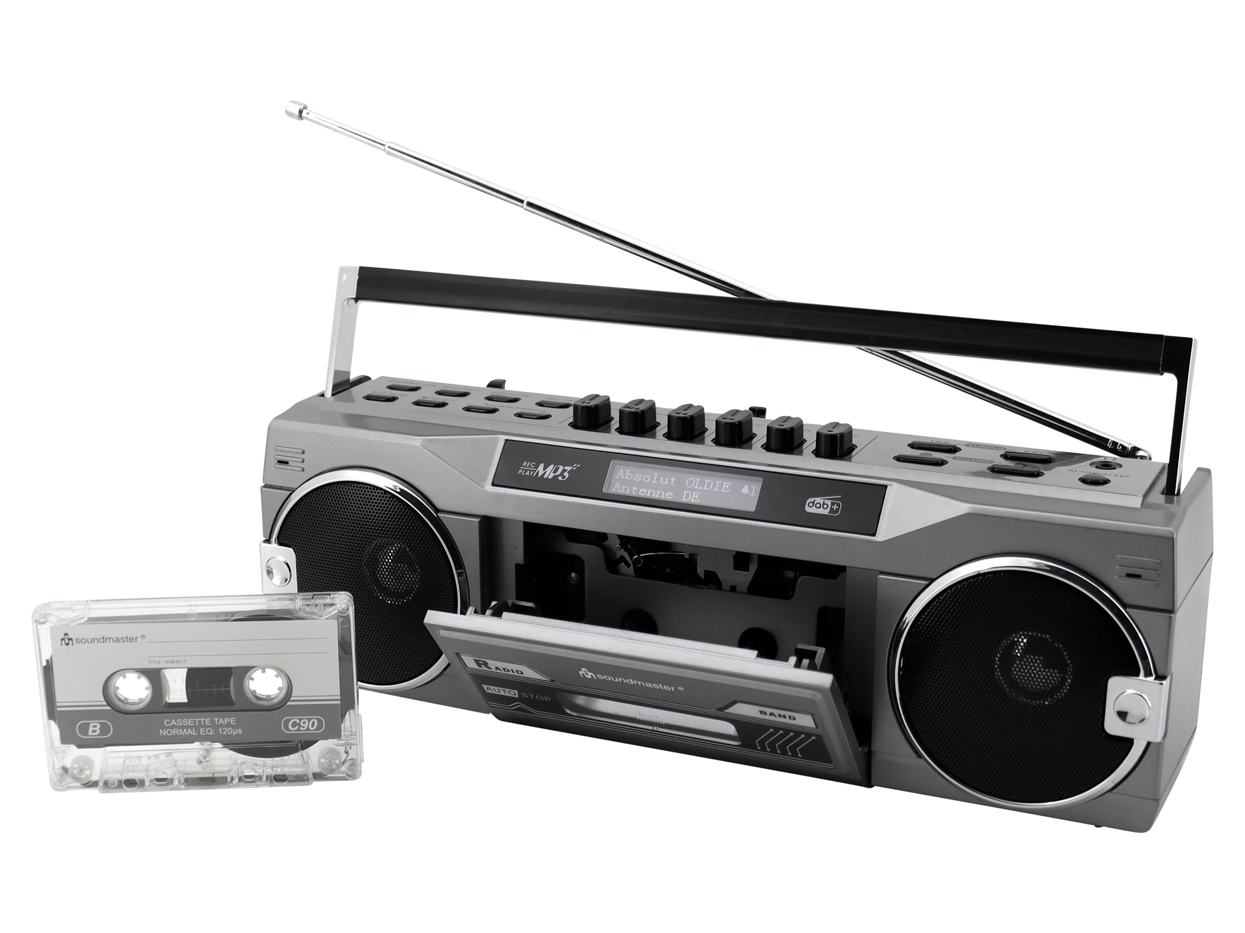 SOUNDMASTER DAB+/FM Retro Radiokassettenrekorder SRR80TI, USB/SD, BT