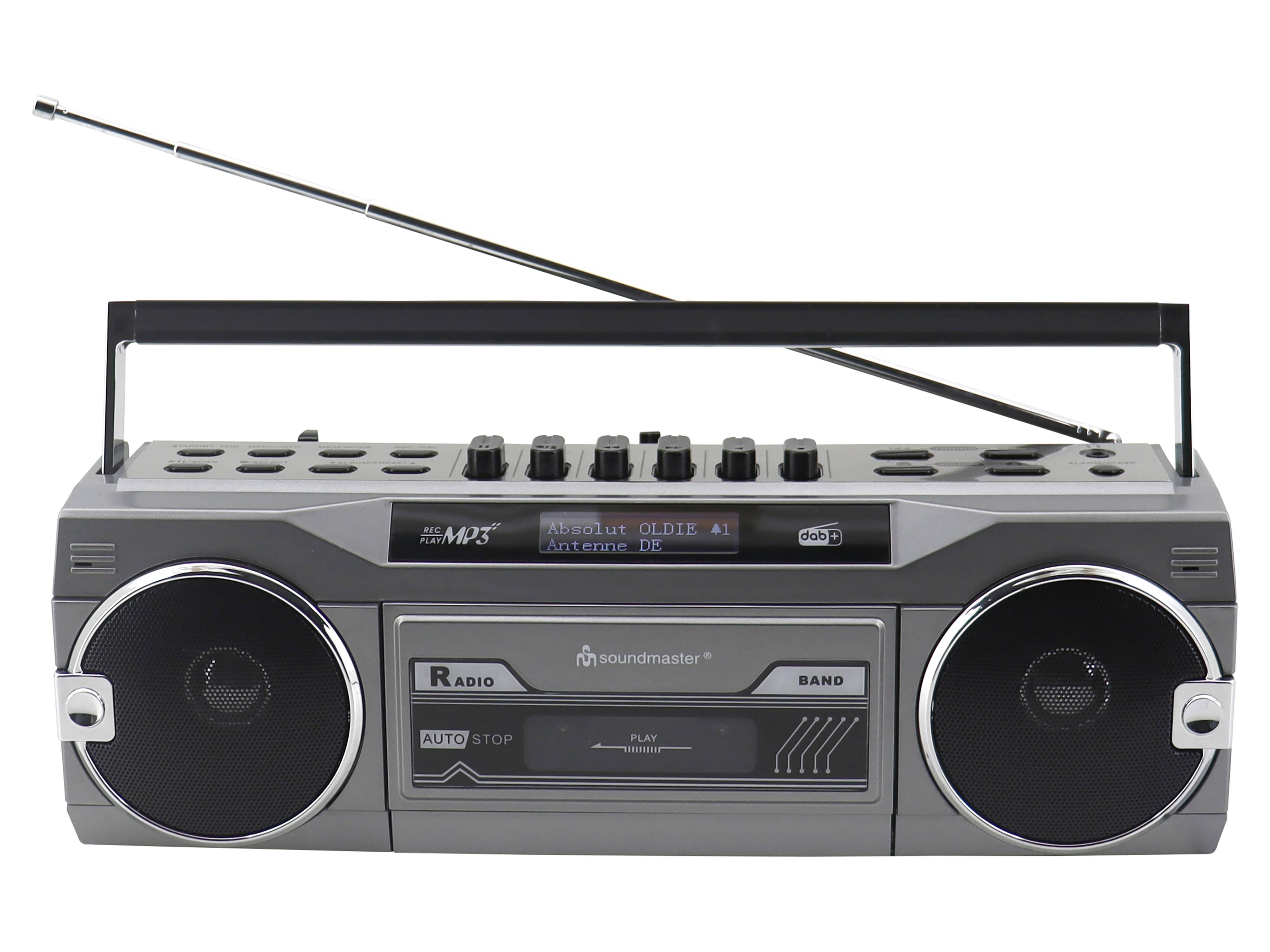 SOUNDMASTER DAB+/FM Retro Radiokassettenrekorder SRR80TI, USB/SD, BT