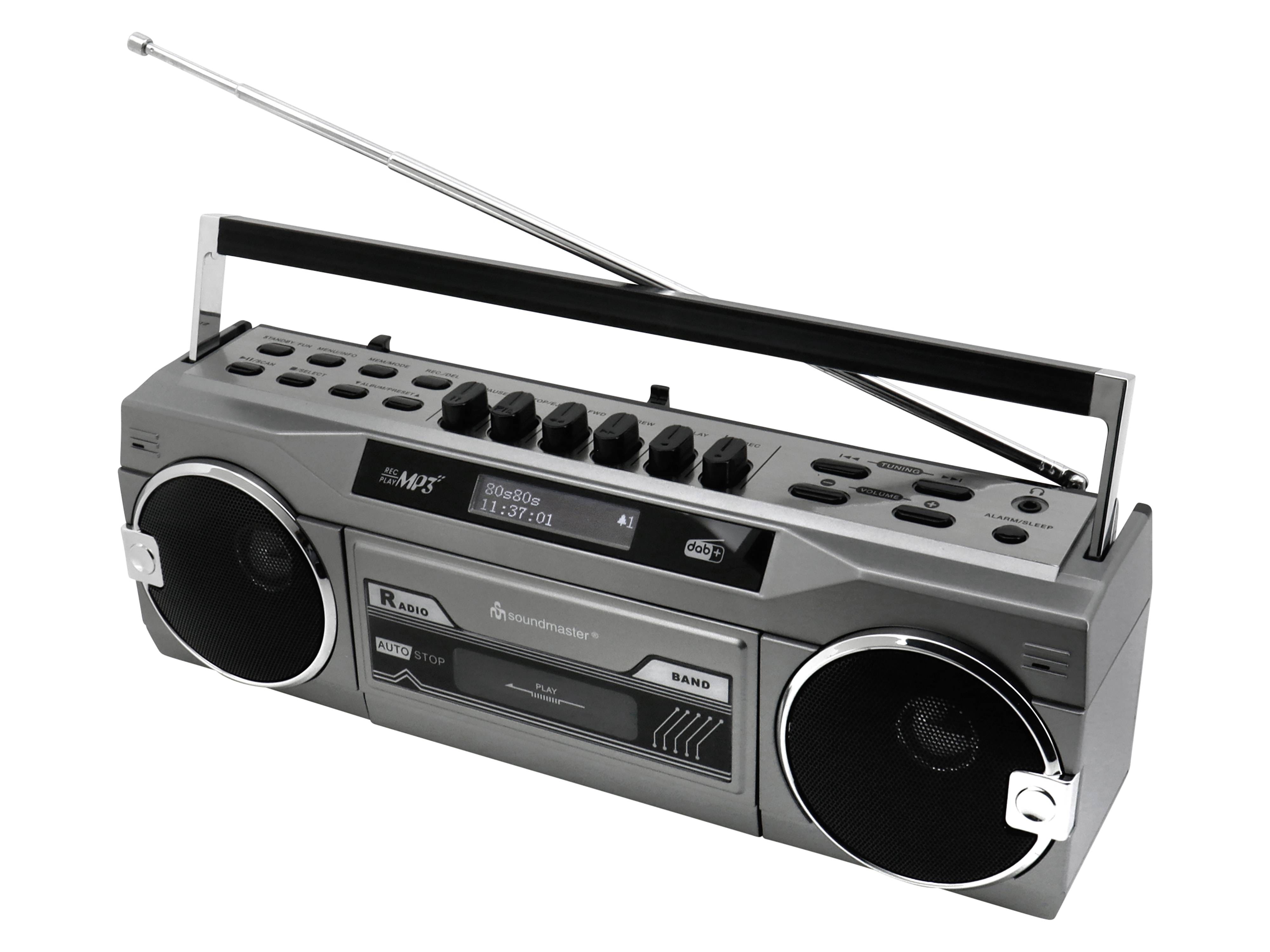 SOUNDMASTER DAB+/FM Retro Radiokassettenrekorder SRR80TI, USB/SD, BT
