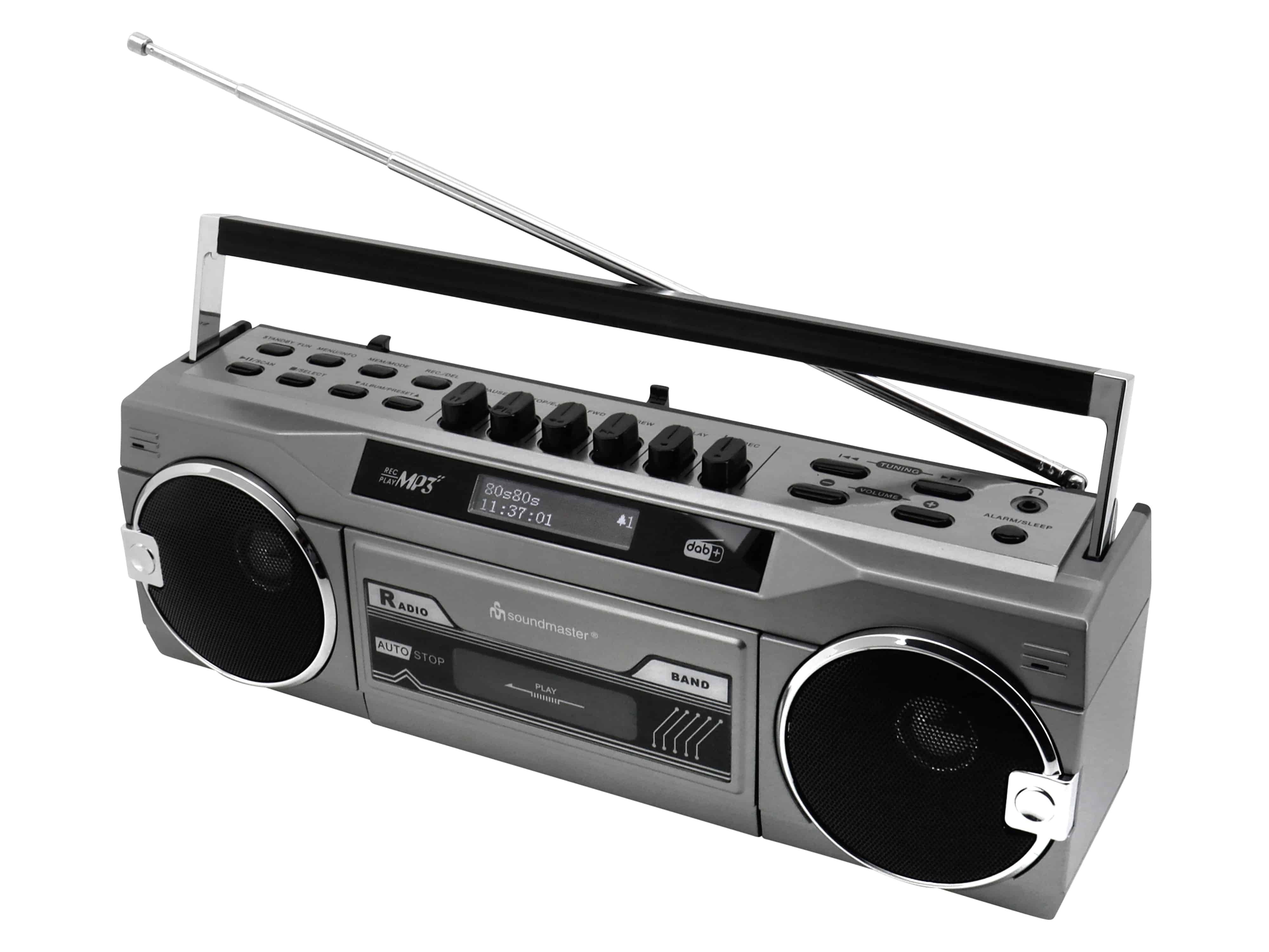 SOUNDMASTER DAB+/FM Retro Radiokassettenrekorder SRR80TI, USB/SD, BT