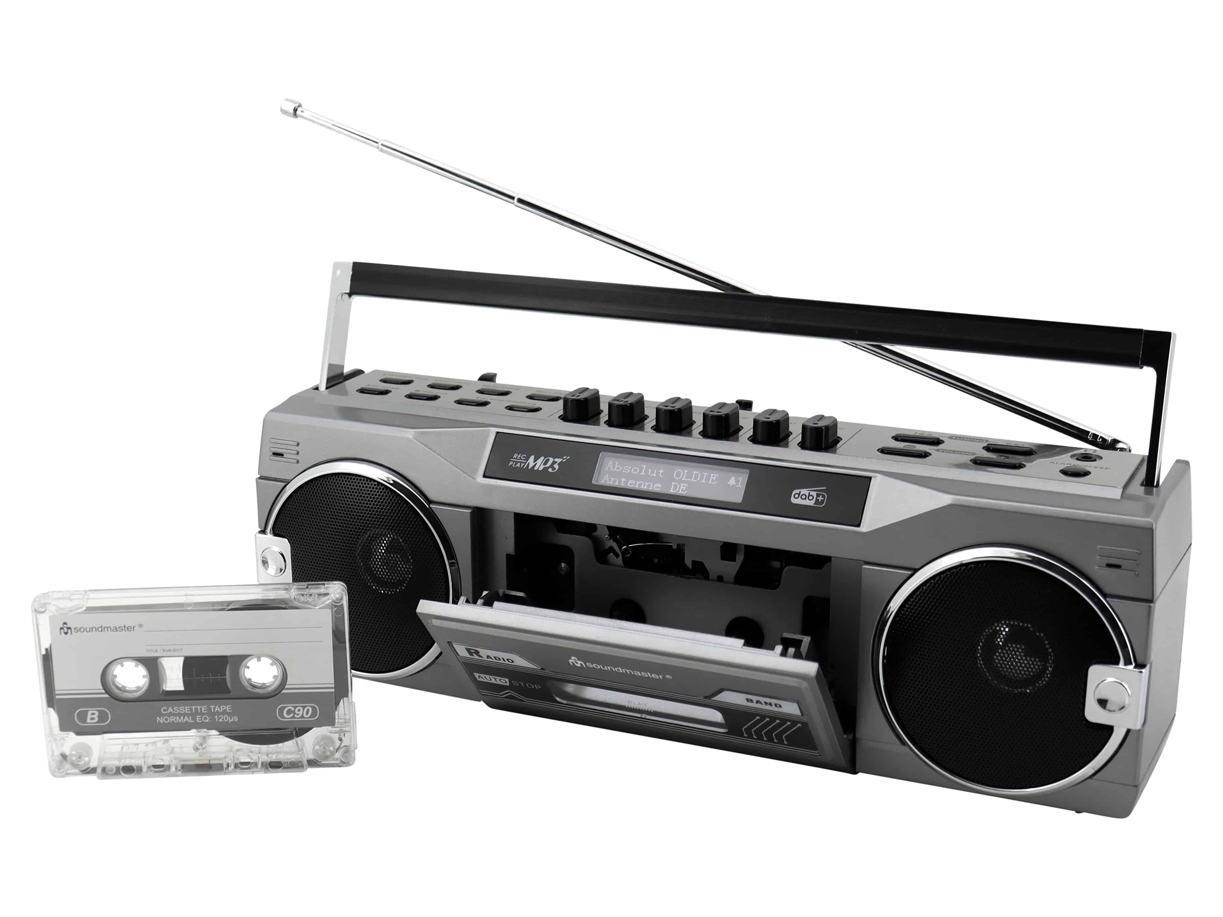 SOUNDMASTER DAB+/FM Retro Radiokassettenrekorder SRR80TI, USB/SD, BT