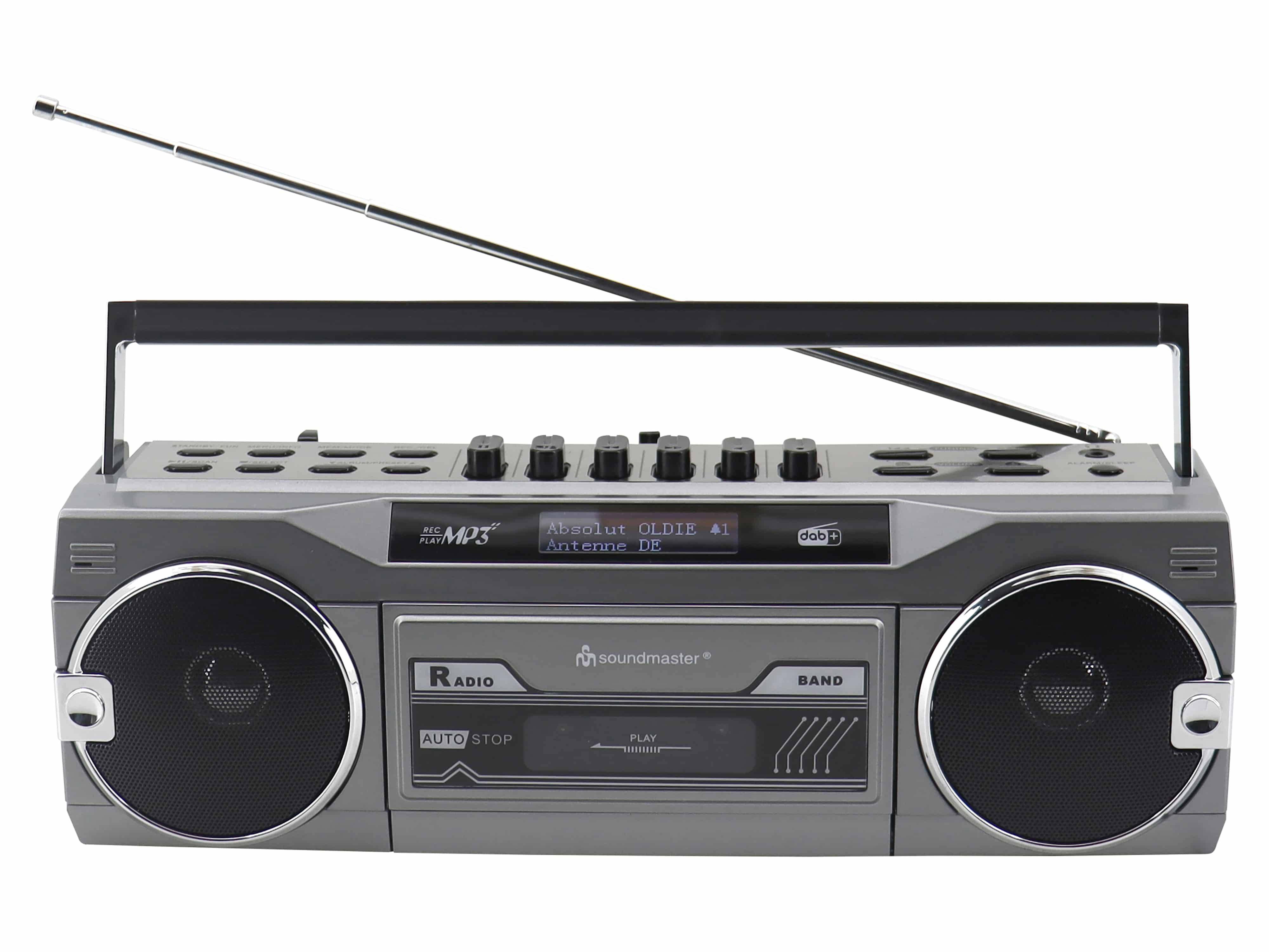 SOUNDMASTER DAB+/FM Retro Radiokassettenrekorder SRR80TI, USB/SD, BT
