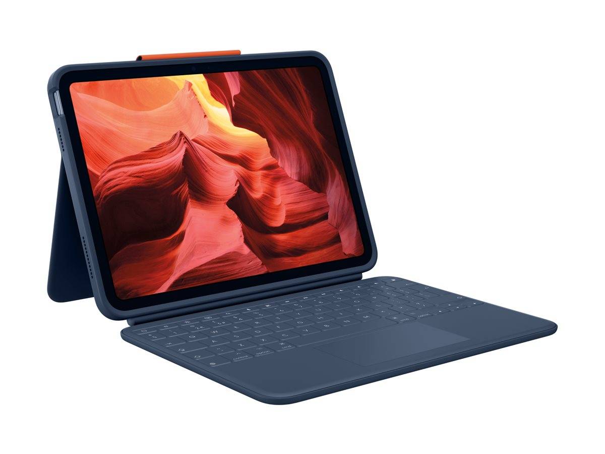 Logitech Rugged Combo 4 Touch QWERTY-Layout, blue