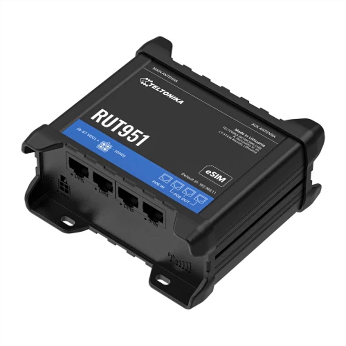 TELTONIKA RUT951 LTE/4G Industrie Router PoE, mit Netzteil, RUT951B10K00