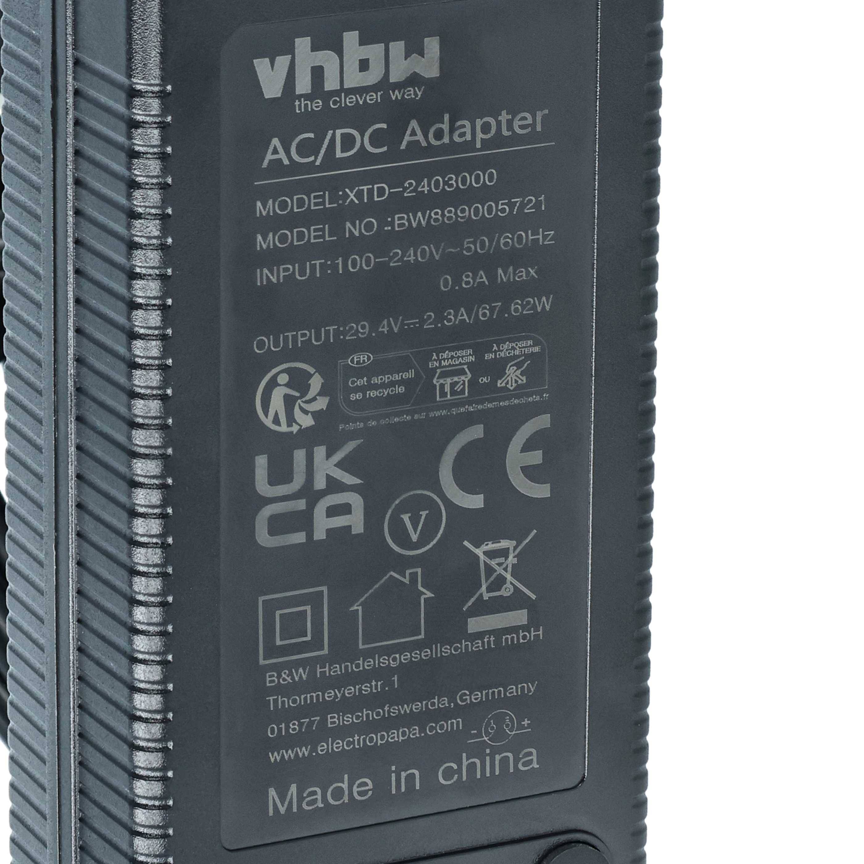 vhbw Netzteil kompatibel mit Ambrogio 4.0 Elite, 4.36 Elite, L60, L30, 4.0 Basic, L35, L250 Mähroboter - 200 cm