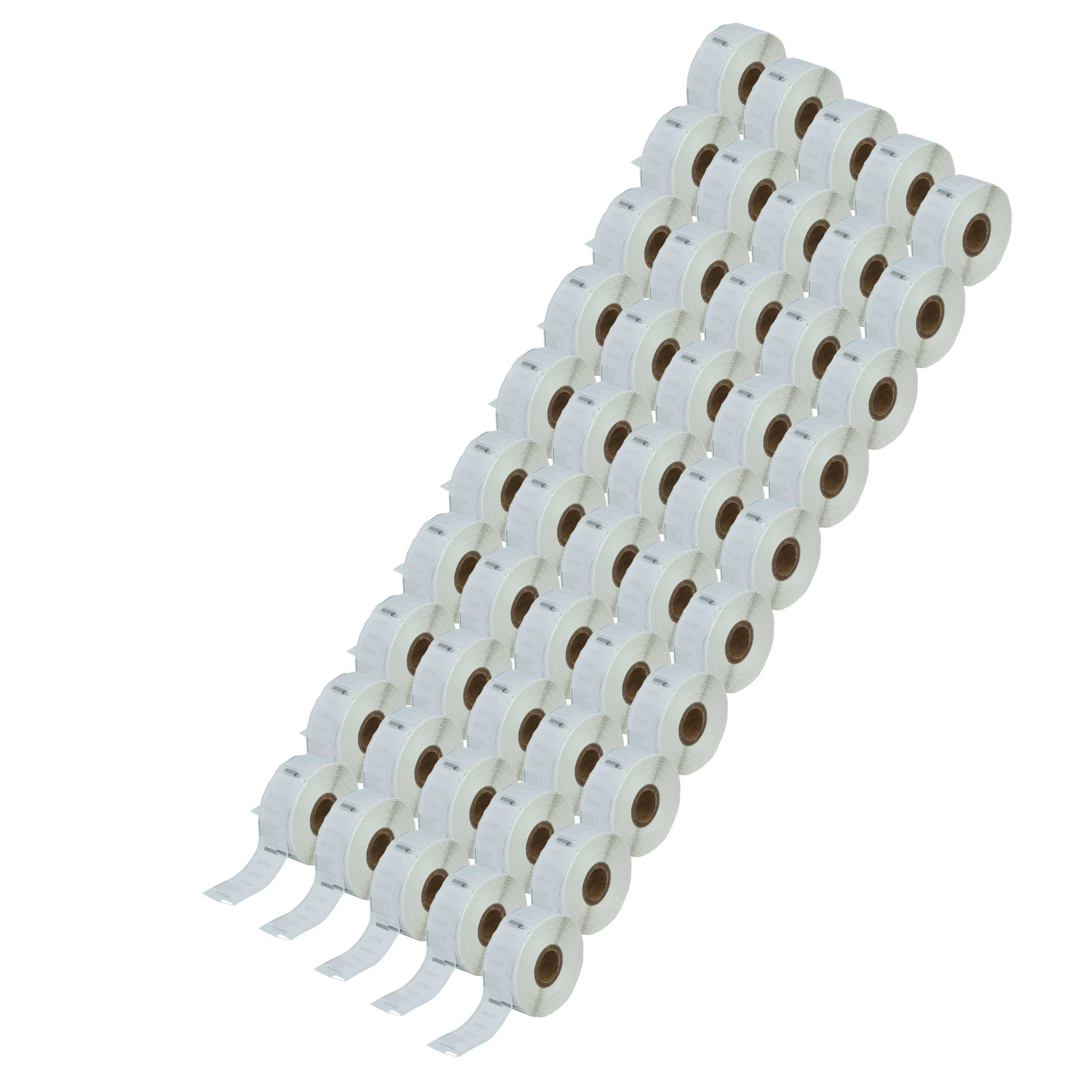 vhbw 50x Etiketten-Rolle 25mm x 54mm (500 Etiketten) kompatibel mit Seiko Smart Label Printer SLP120, SLP100 Etiketten-Drucker Weiß