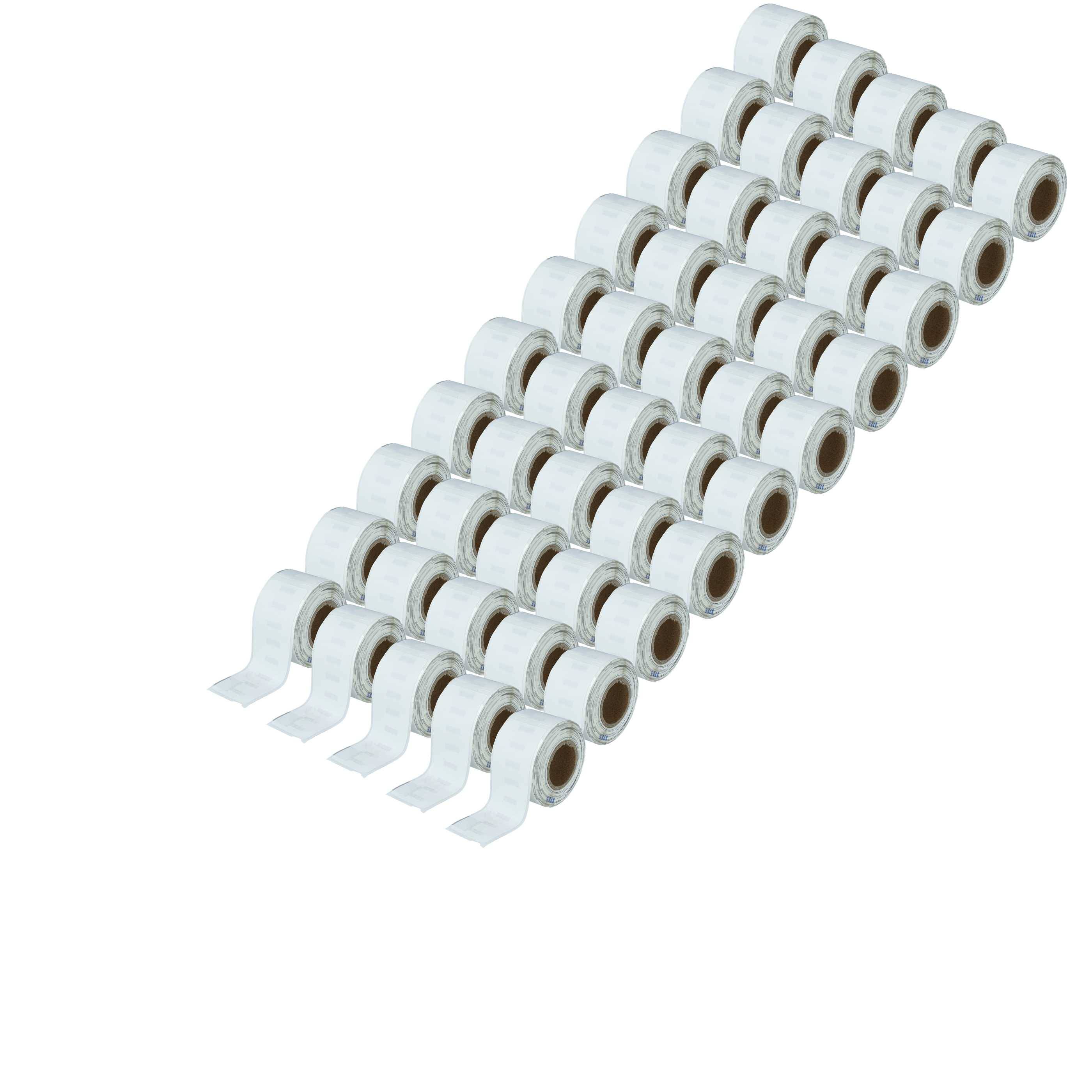 vhbw 50x Rolle 28mm x 89mm (130 Etiketten) kompatibel mit Dymo LabelWriter LW-450, LW-450 Turbo, LW-450 Duo Drucker Weiß