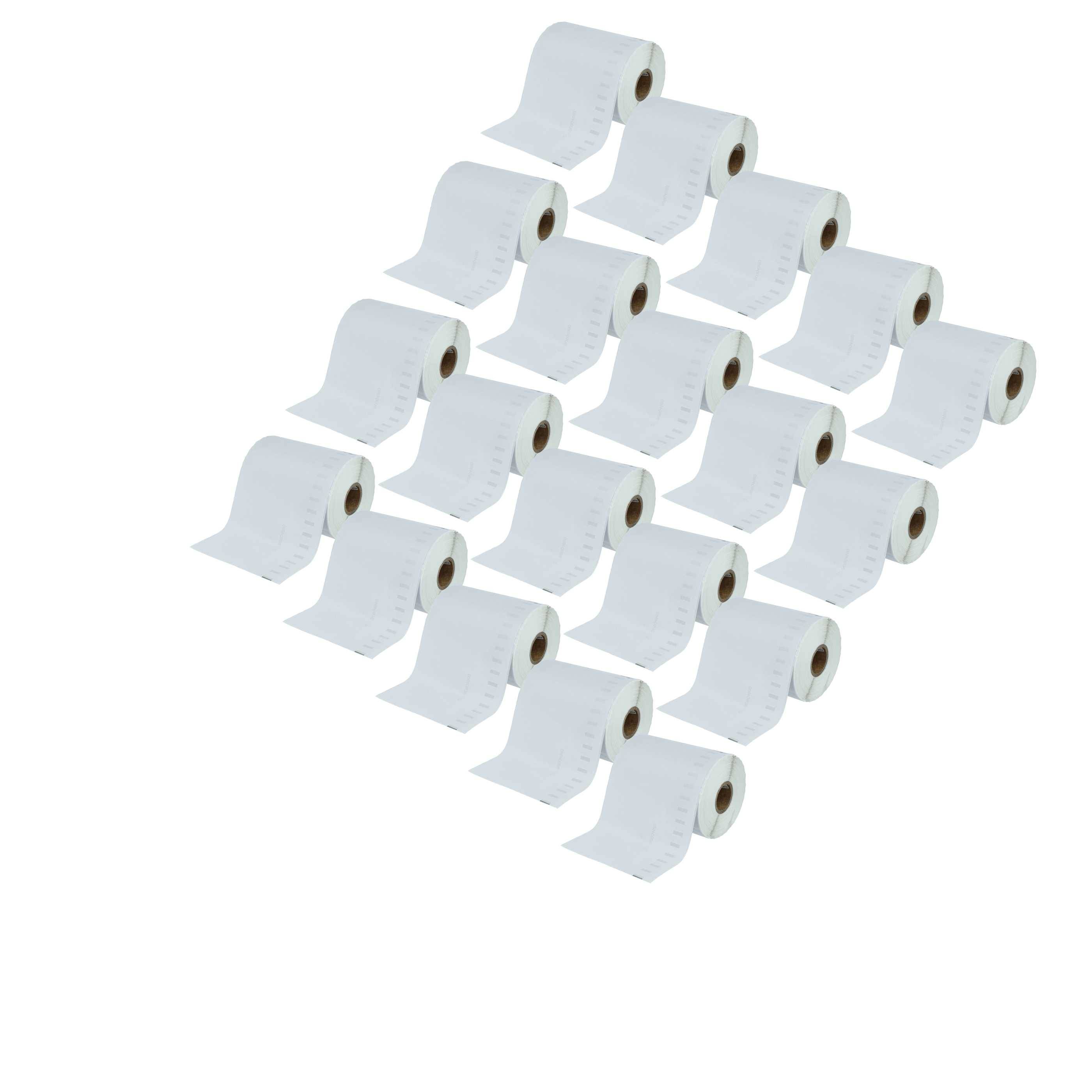 vhbw 20x Rolle 104mm x 159mm (220 Etiketten) Ersatz für Dymo S0904980 für Drucker Weiß