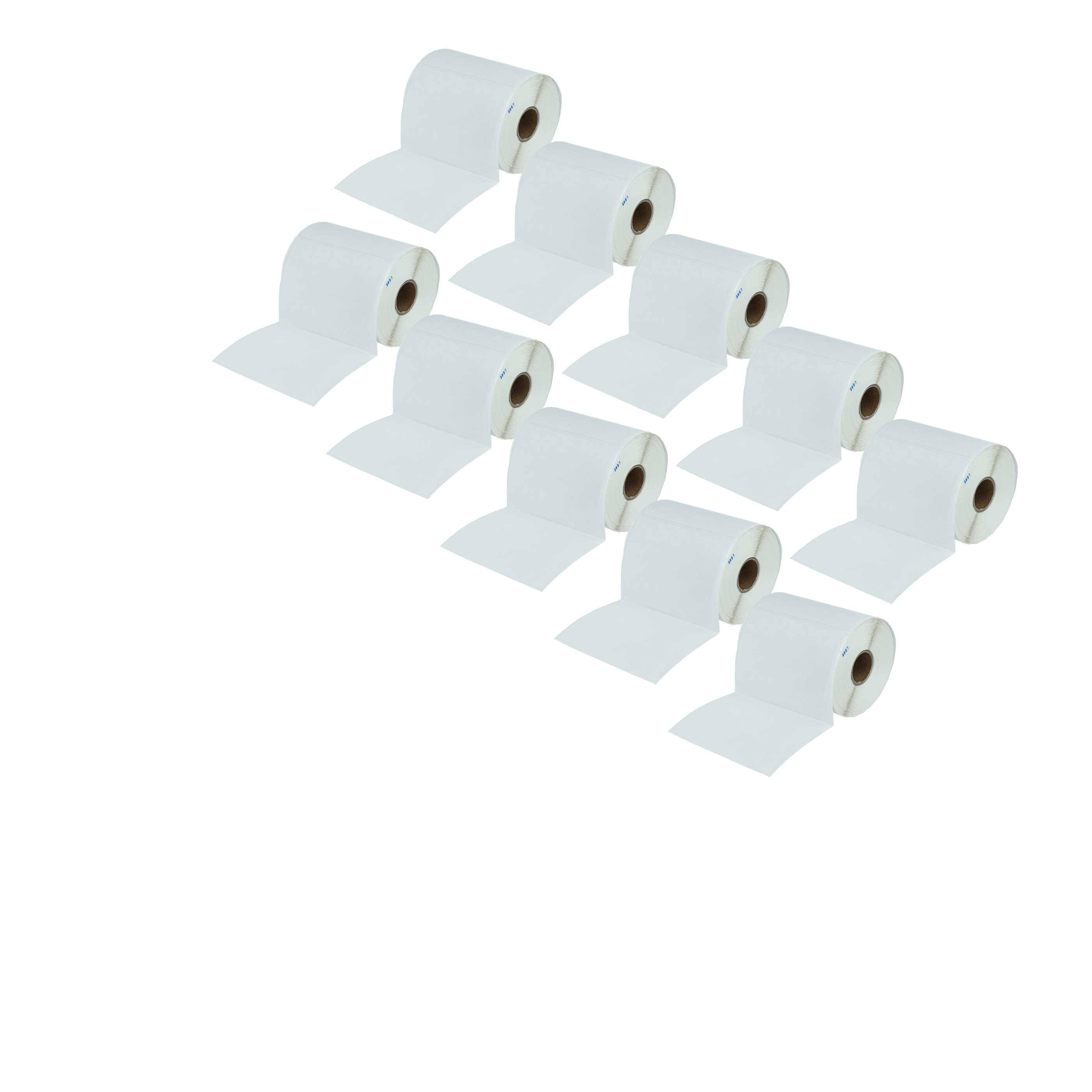 vhbw 10x Thermo-Etiketten-Rolle 76,2mm x 101,5mm (500 Etiketten) kompatibel mit TSC TTP-245C Etiketten-Drucker - Selbstklebend Weiß