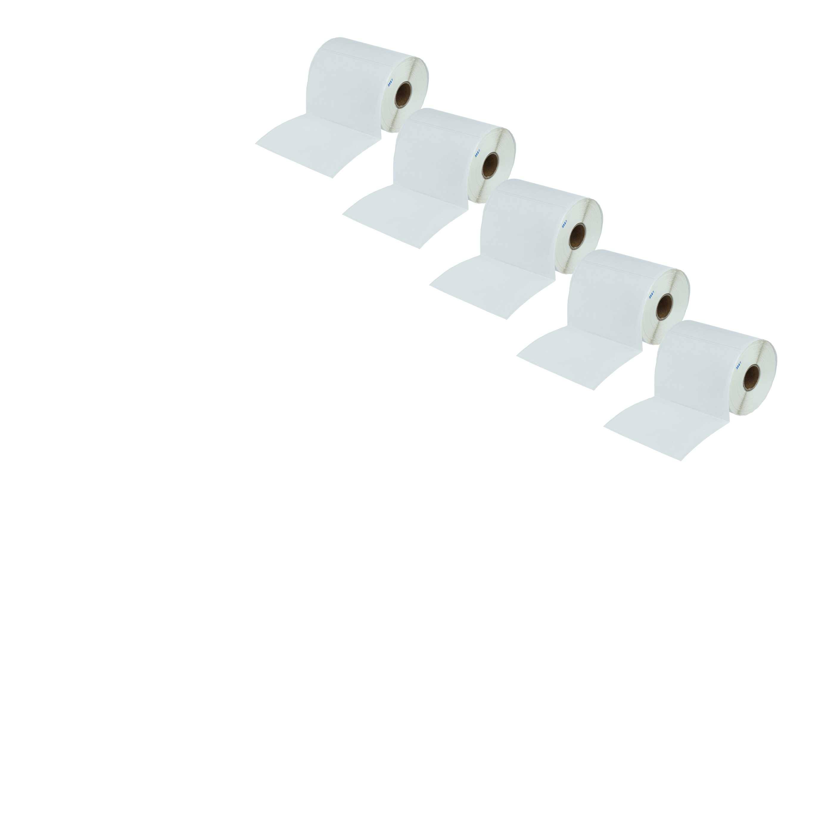 vhbw 5x Rolle 76,2mm x 101,5mm (500 Etiketten) kompatibel mit Citizen CLP6002, CLP-521, CLP-621 Drucker - Selbstklebend Weiß