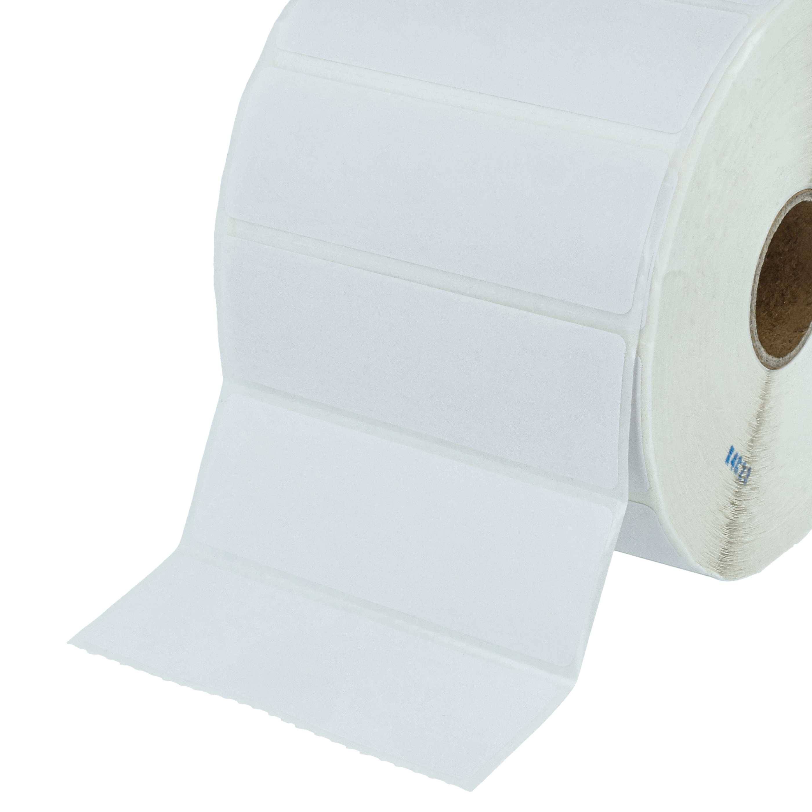 vhbw 5x Thermo-Etiketten-Rolle 25,4mm x 76,2mm (2000 Etiketten) kompatibel mit Zebra TLP3844-Z Etiketten-Drucker - Selbstklebend Weiß