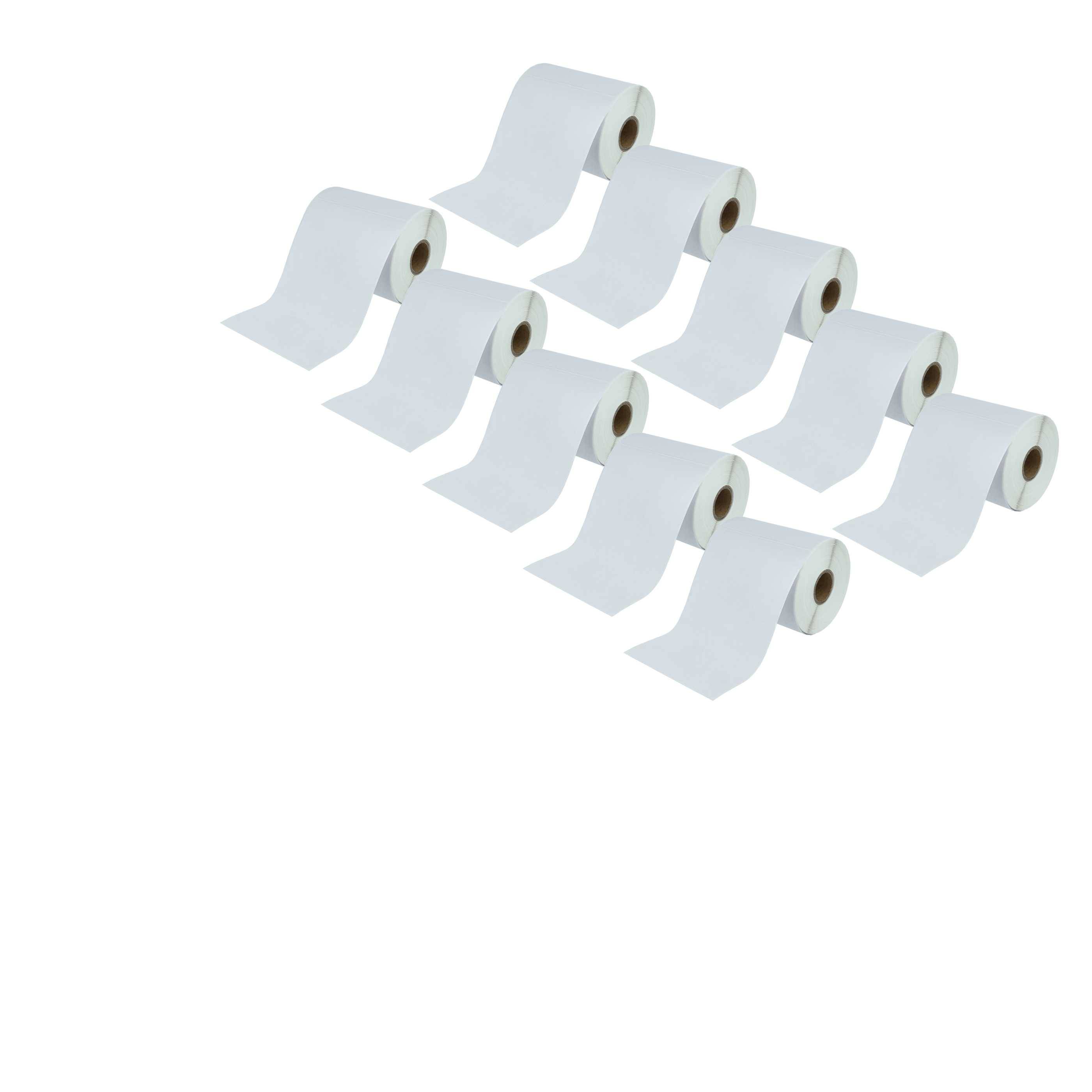 vhbw 10x Rolle 152,4mm x 101,6mm (250 Etiketten) kompatibel mit Zebra ZT600, ZT510 Drucker Weiß