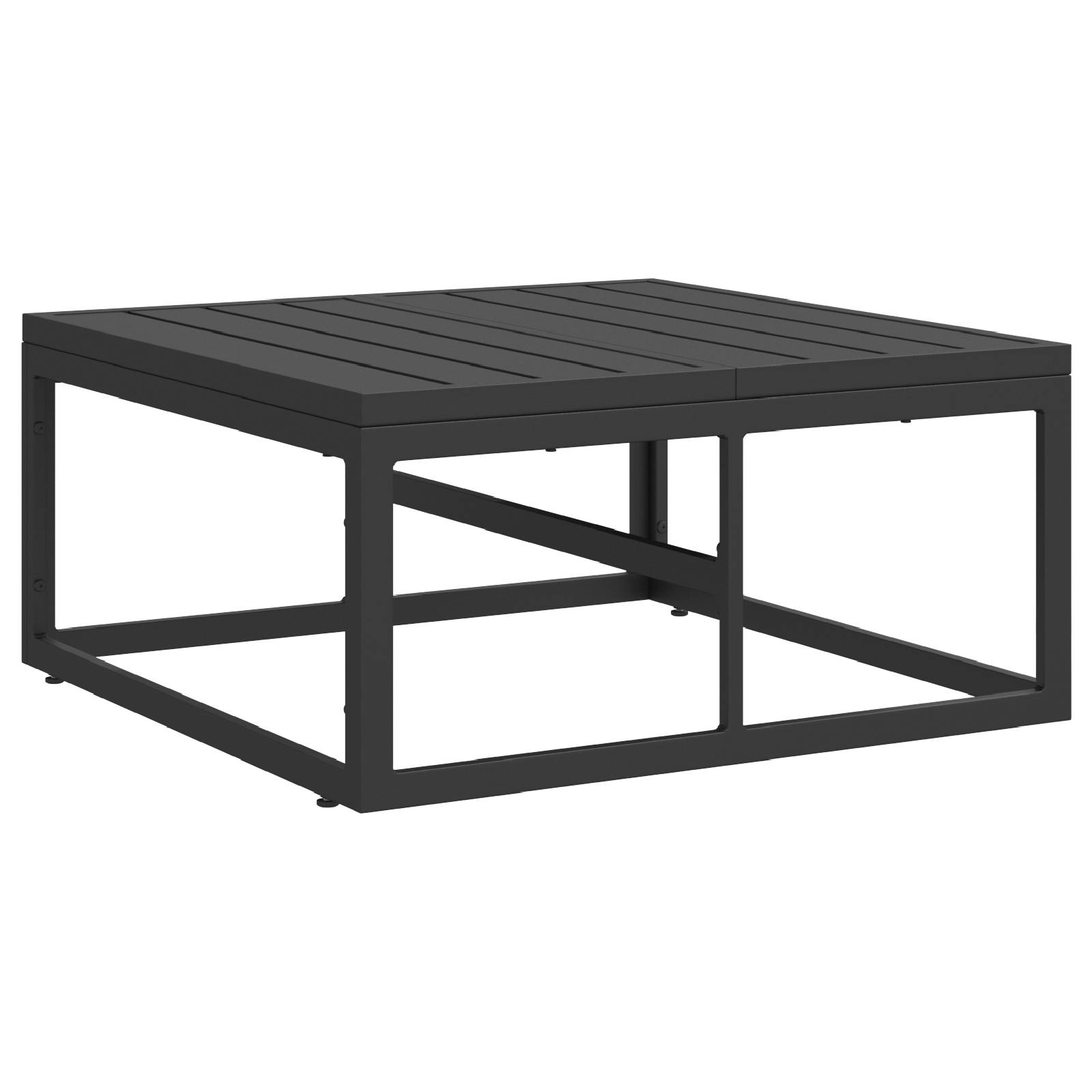 vidaXL Garten-Sofa-Set 6 pcs Schwarz 70 x 70 x 32 cm Aluminium