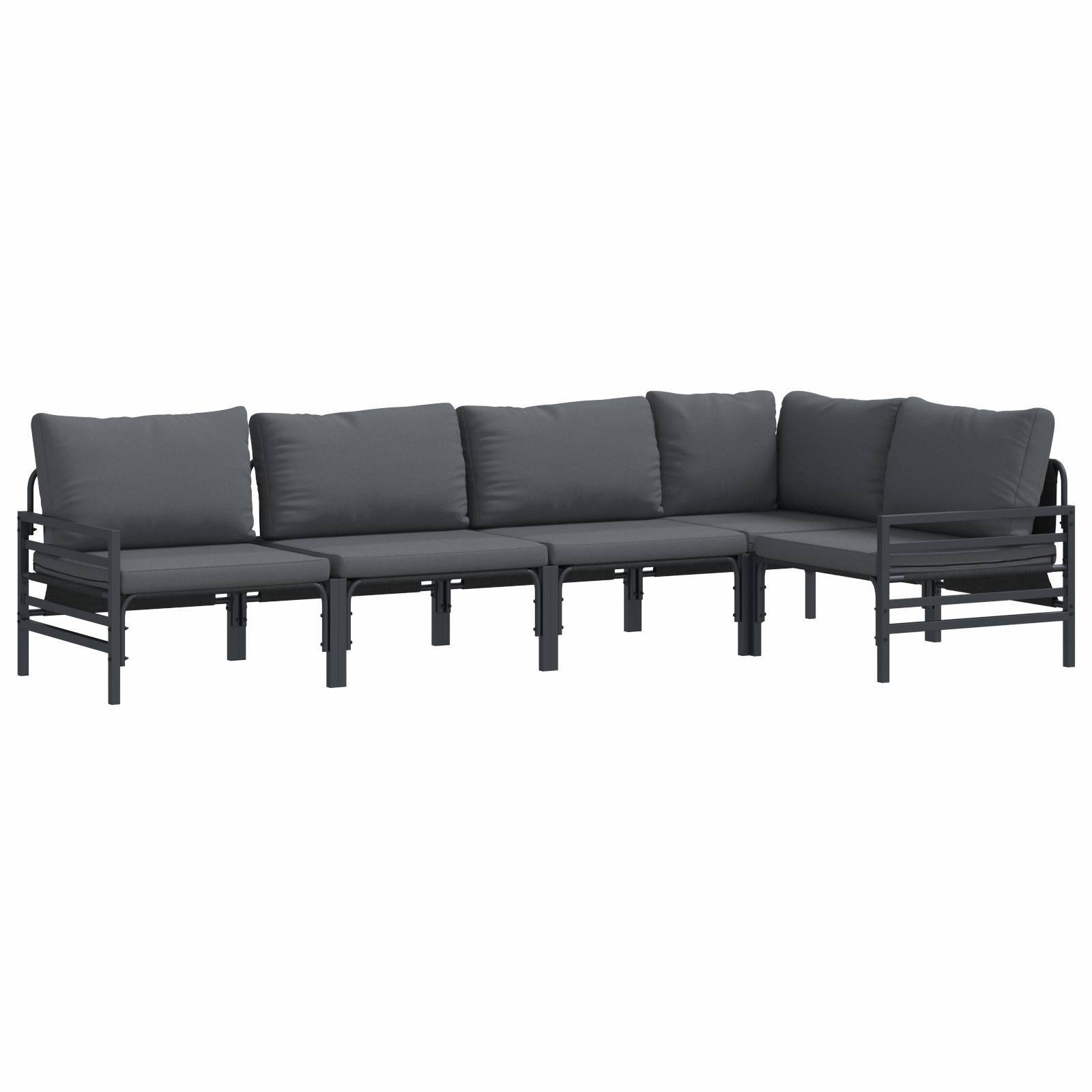 vidaXL Garten-Sofa-Set 5 pcs Anthrazit Stahl