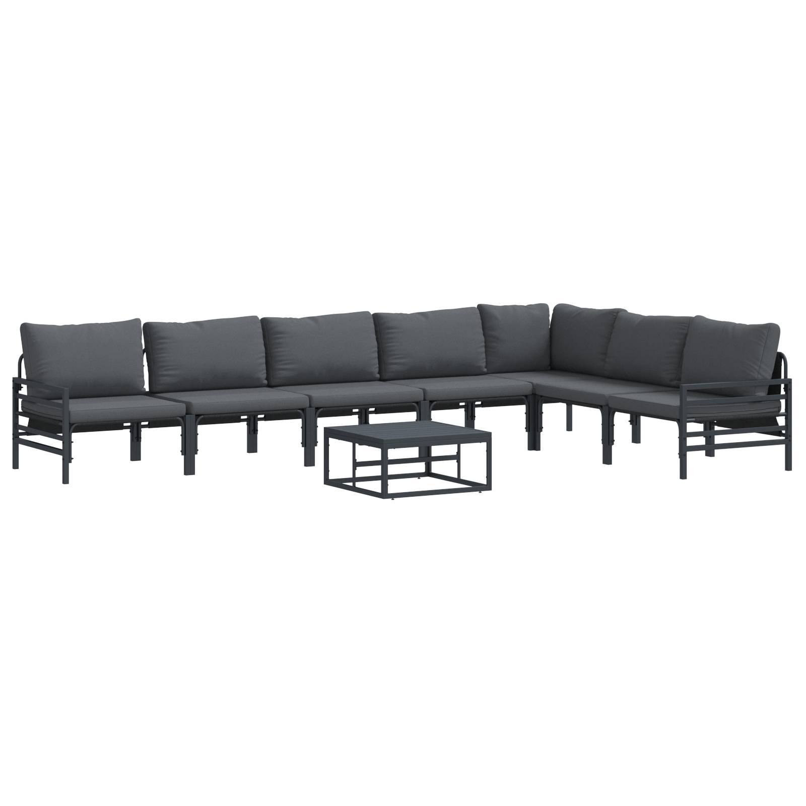 vidaXL Garten-Sofa-Set 8 pcs Anthrazit Stahl