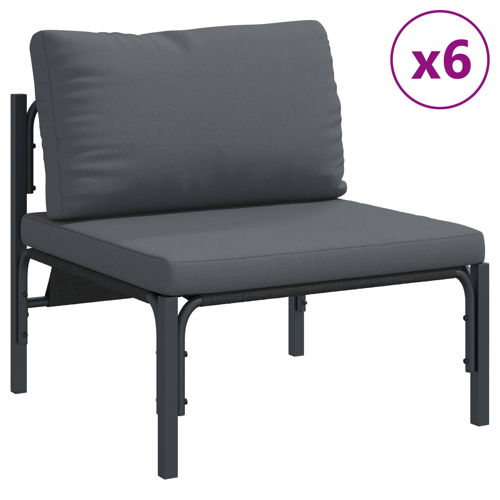 vidaXL Garten-Sofa-Set 13 pcs Anthrazit Stahl