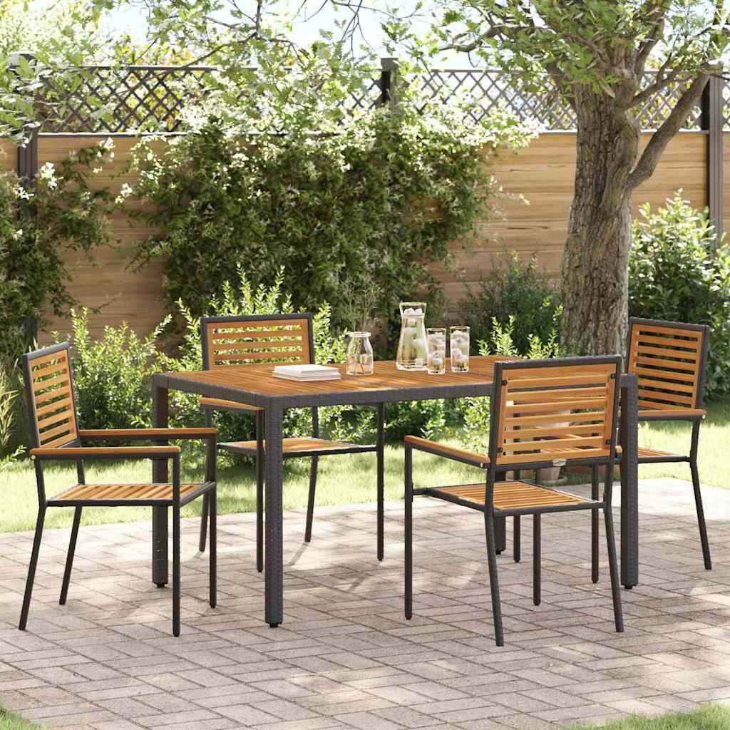 vidaXL Outdoor-Stühle 4 pcs Creme, Braun