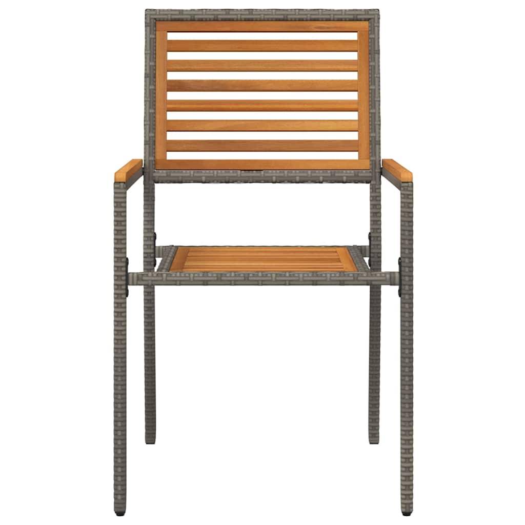 vidaXL Outdoor-Stühle 4 pcs Grau, Braun