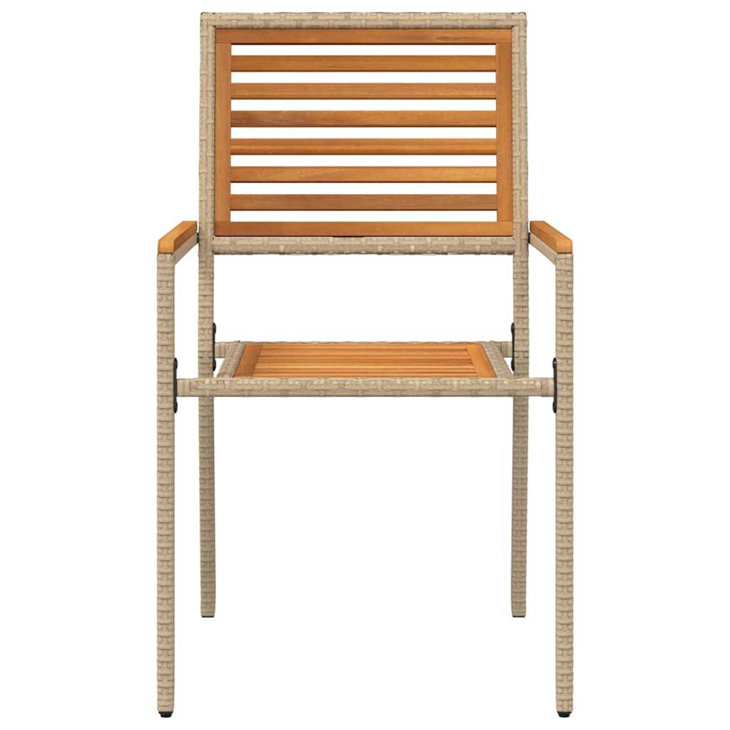 vidaXL Outdoor-Stühle 4 pcs Creme, Braun
