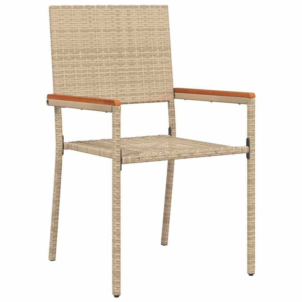 vidaXL Outdoor-Stühle 4 pcs Creme, Braun