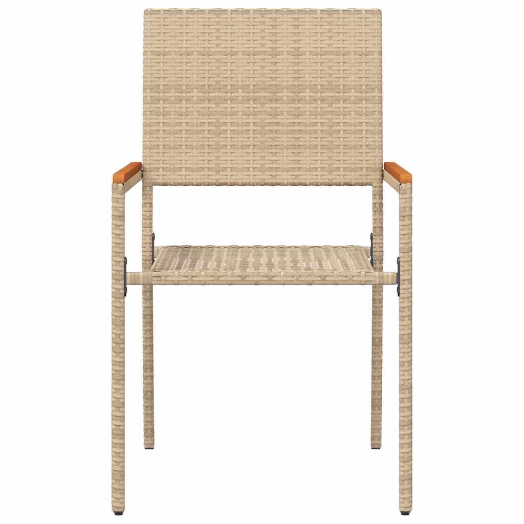 vidaXL Outdoor-Stühle 4 pcs Creme, Braun