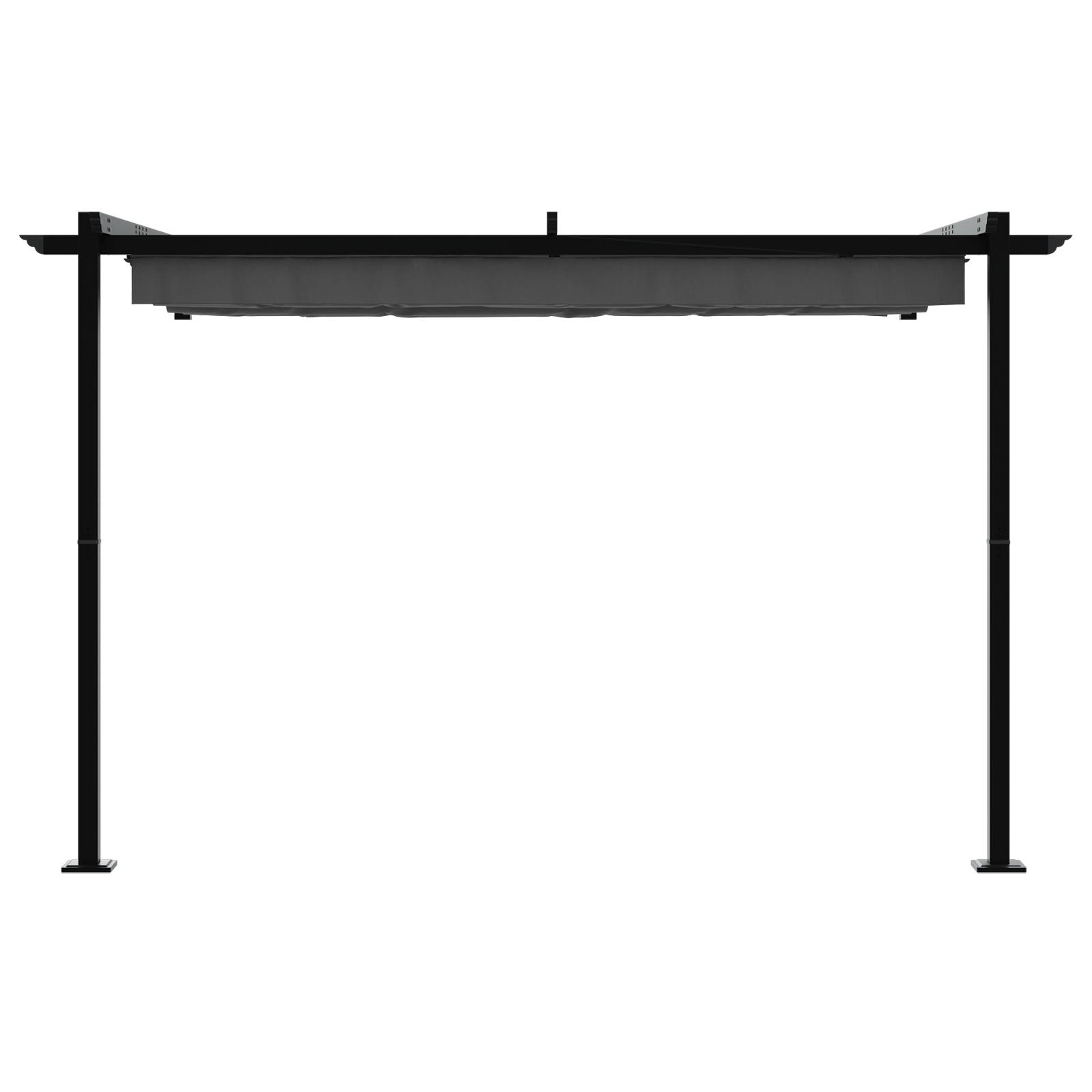 vidaXL Wandmontierter Pavillon Anthrazit 3 x 3 m Stahl