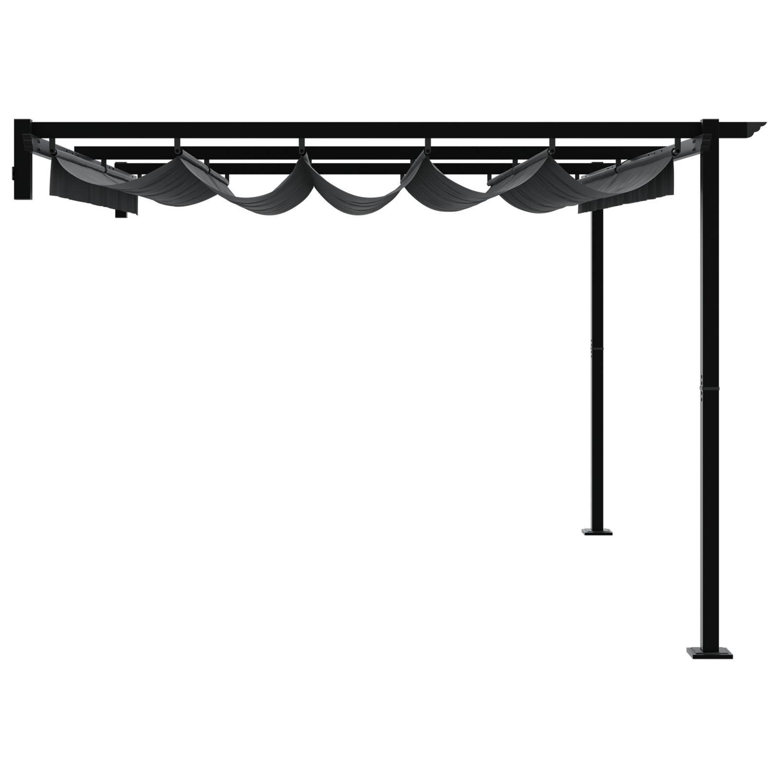 vidaXL Wandmontierter Pavillon Anthrazit 3 x 4 m Stahl