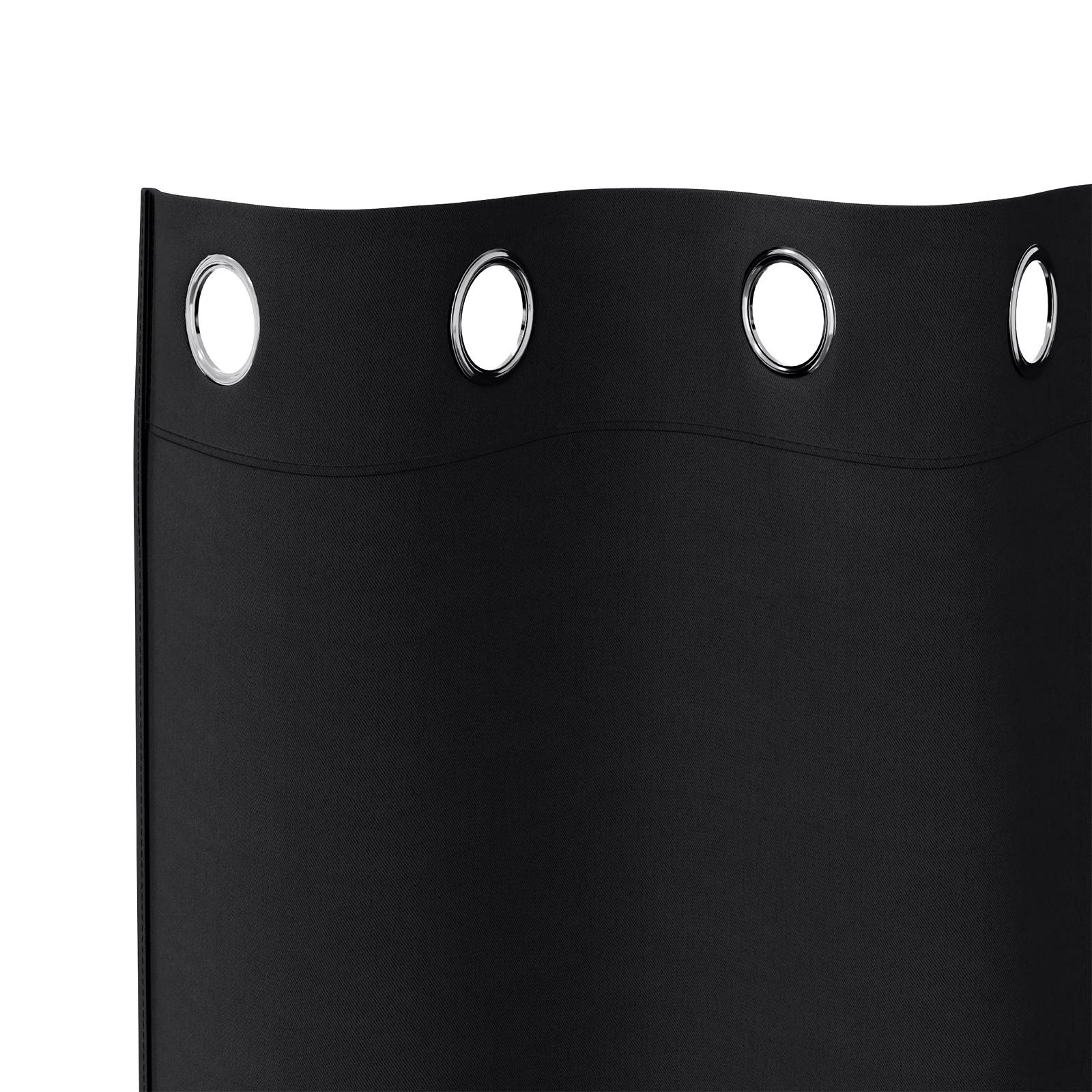 vidaXL Vorhänge mit Vorhängen 2 pcs Schwarz 225 x 140 cm Polyester
