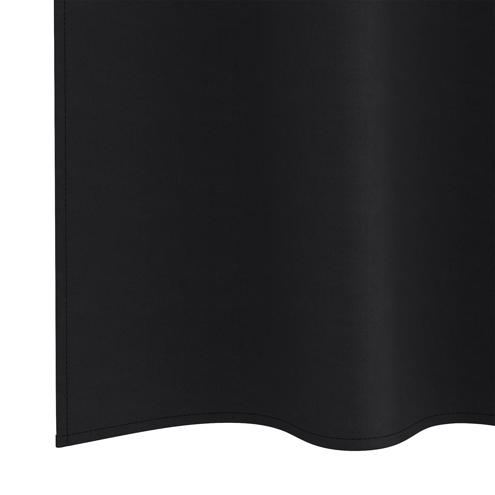 vidaXL Vorhänge mit Vorhängen 2 pcs Schwarz 225 x 140 cm Polyester