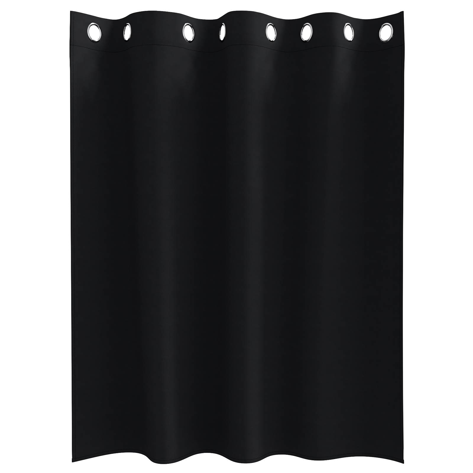 vidaXL Vorhänge mit Vorhängen 2 pcs Schwarz 140 x 140 cm Polyester