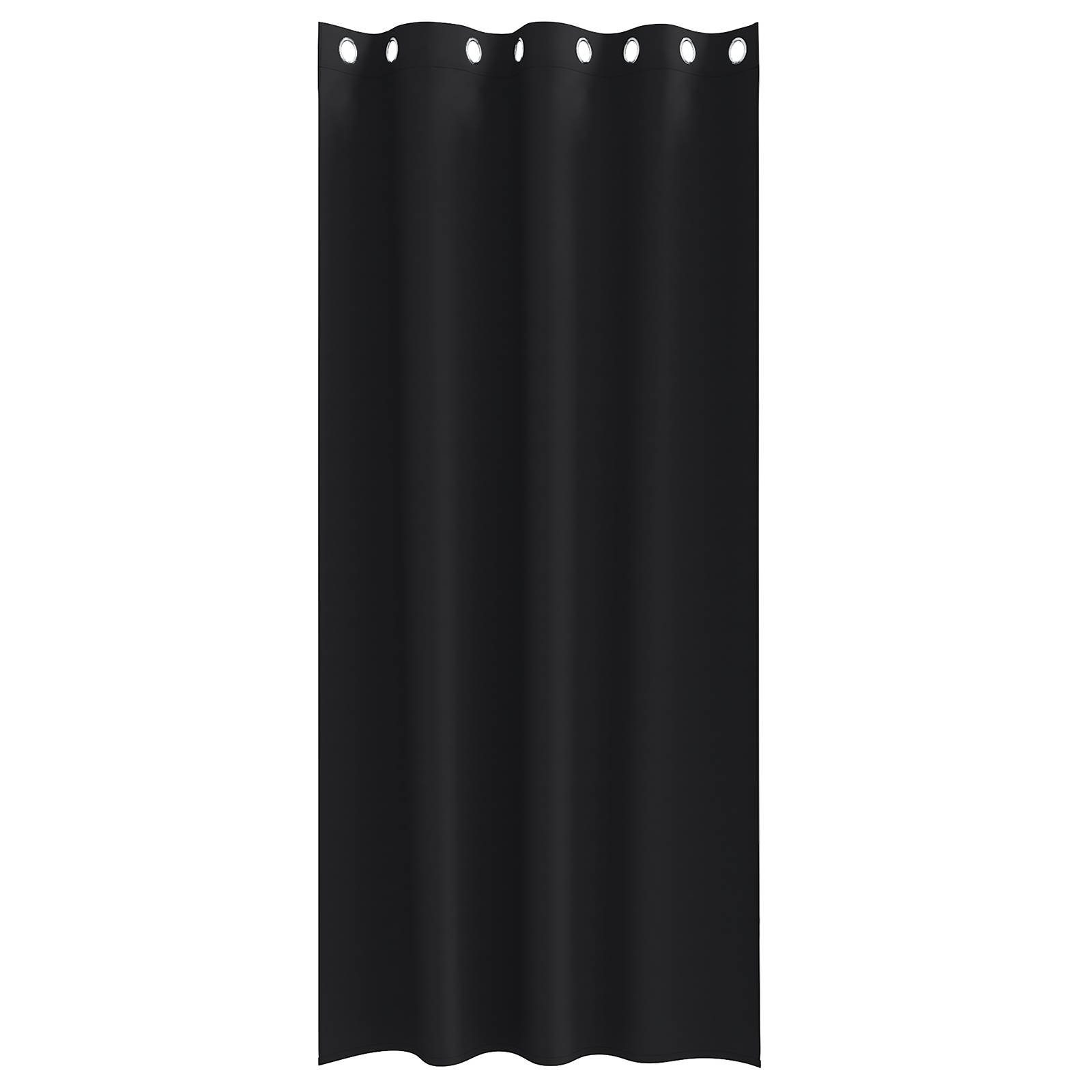 vidaXL Vorhänge mit Vorhängen 2 pcs Schwarz 225 x 140 cm Polyester