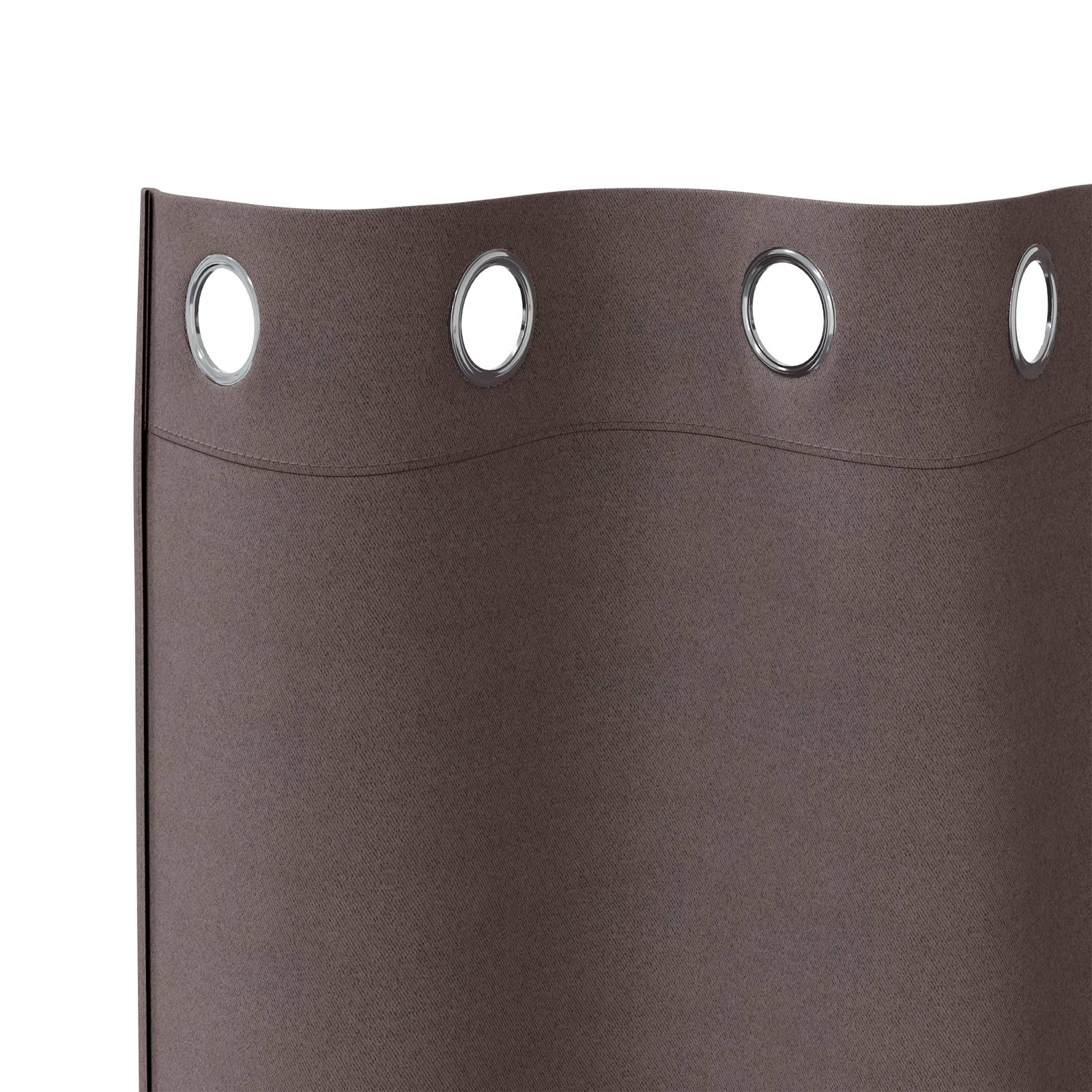 vidaXL Vorhänge mit Vorhängen 2 pcs Dunkelbraun 175 x 140 cm Polyester