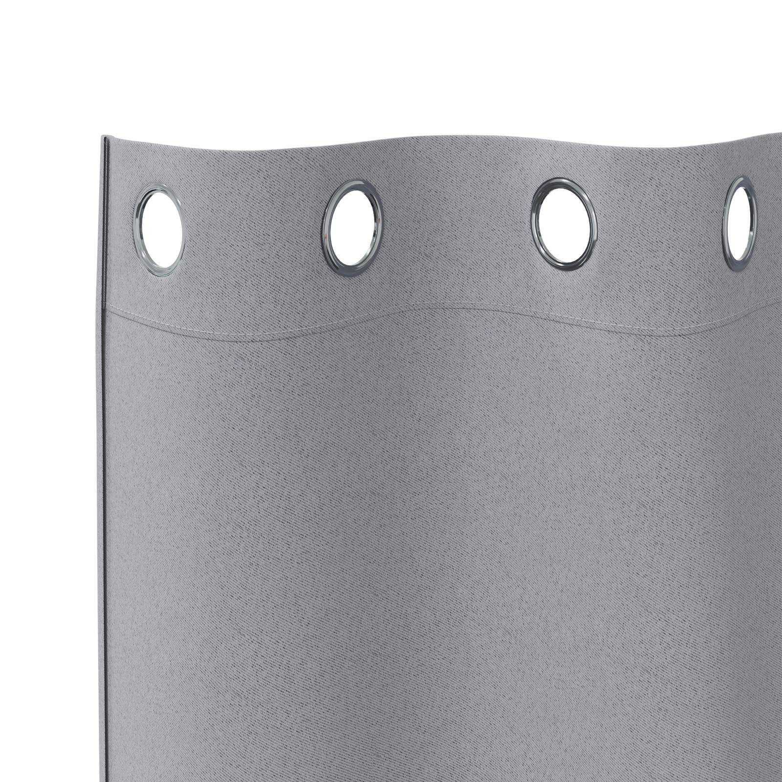 vidaXL Vorhänge mit Vorhängen 2 pcs Hellgrau 245 x 140 cm Polyester