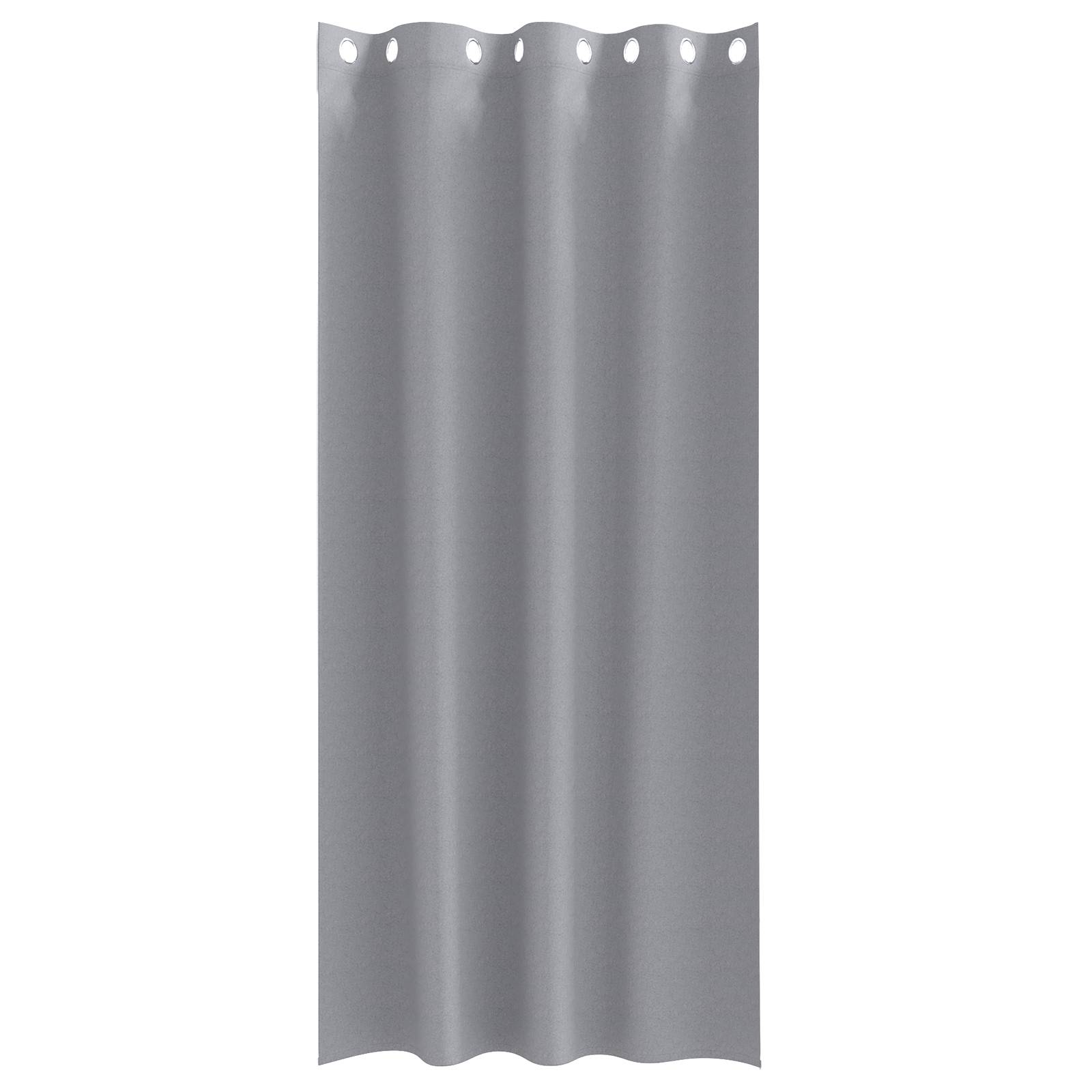 vidaXL Vorhänge mit Vorhängen 2 pcs Hellgrau 245 x 140 cm Polyester