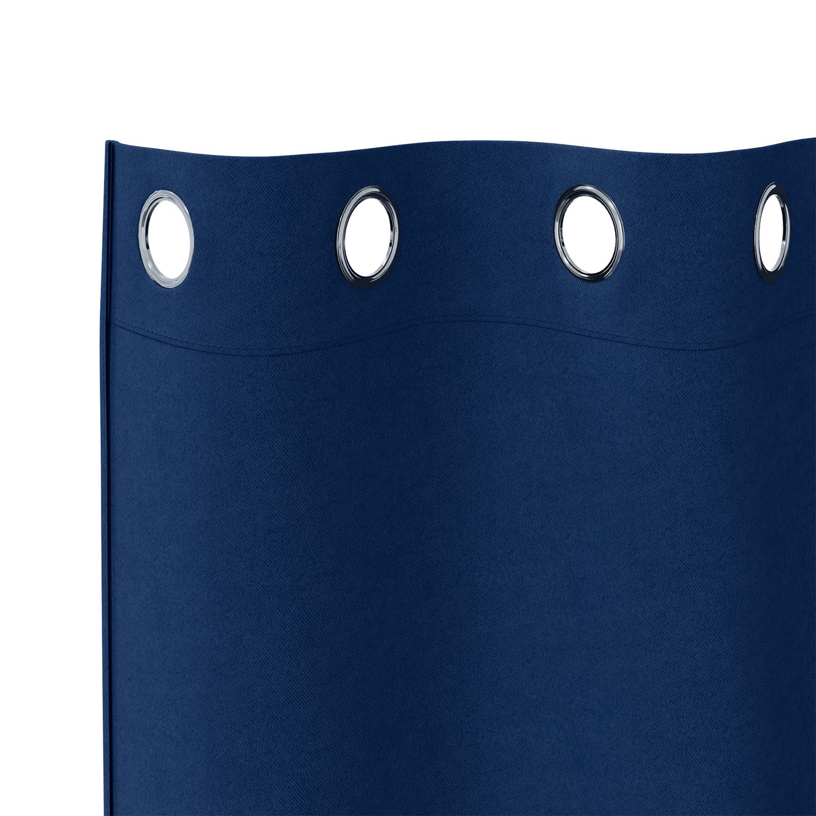 vidaXL Vorhänge mit Vorhängen 2 pcs Dunkelblau 175 x 140 cm Polyester