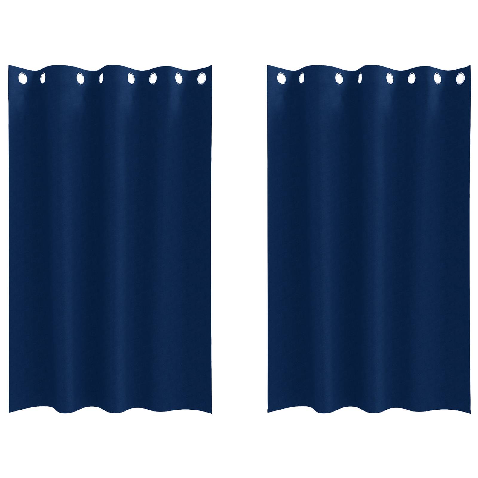 vidaXL Vorhänge mit Vorhängen 2 pcs Dunkelblau 175 x 140 cm Polyester