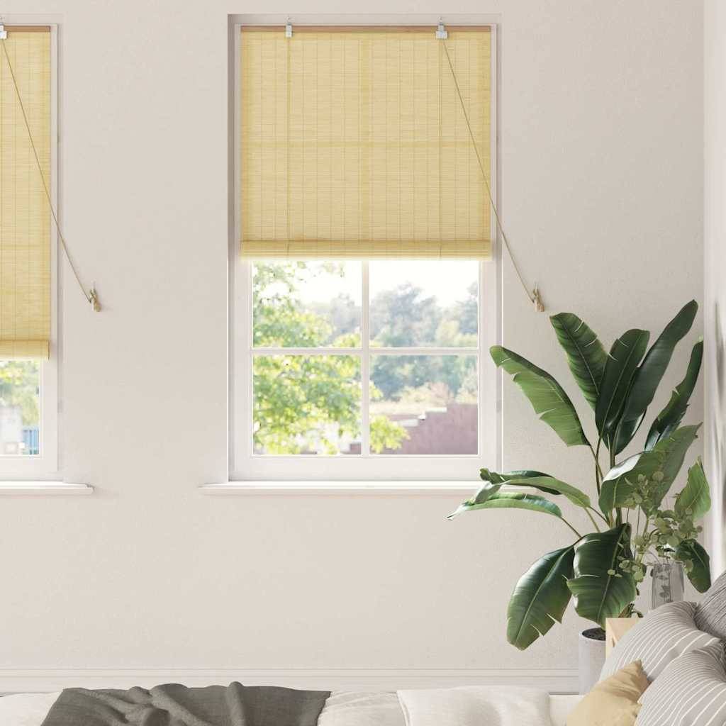 vidaXL Fensterjalousien und -schattierungen Natur 90 x 220 cm Bambus