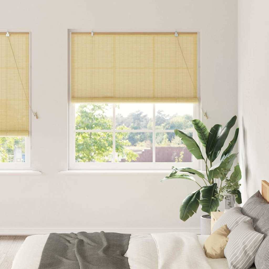 vidaXL Fensterjalousien und -schattierungen Natur 140 x 220 cm Bambus