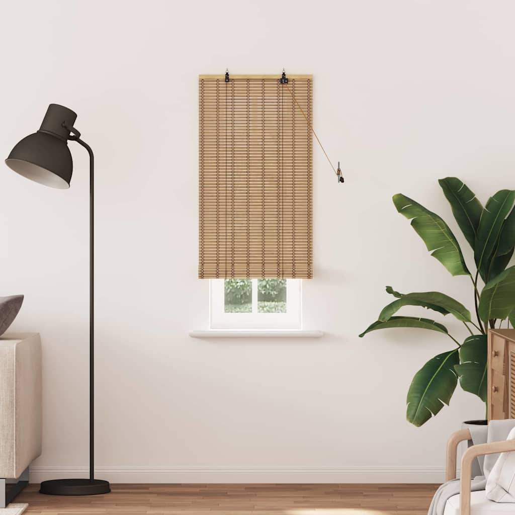 vidaXL Fensterjalousien & -schatten Hellbraun 100 x 220 cm Bambus